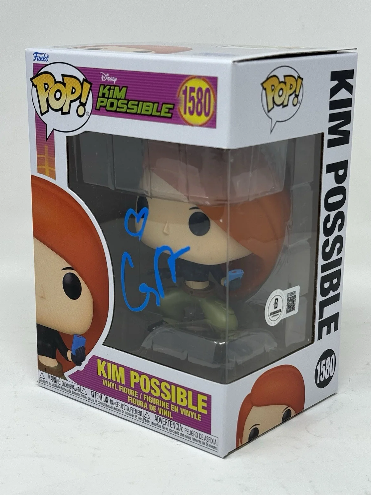Christy Carlson Romano — Christy Carlson Romano Signed Kim Possible Funko Pop #1580 Autograph Beckett COA, image 3