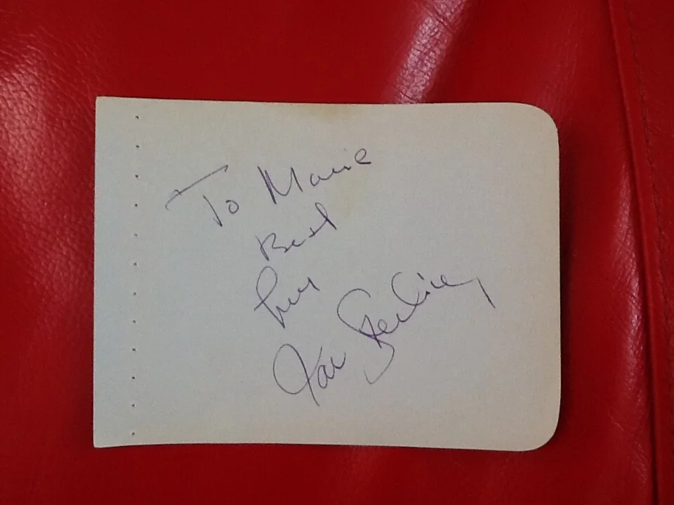 Jan Sterling SIGNED Paper 50s Movie Actress Johnny Belinda High & Mighty Noir, изображение 5