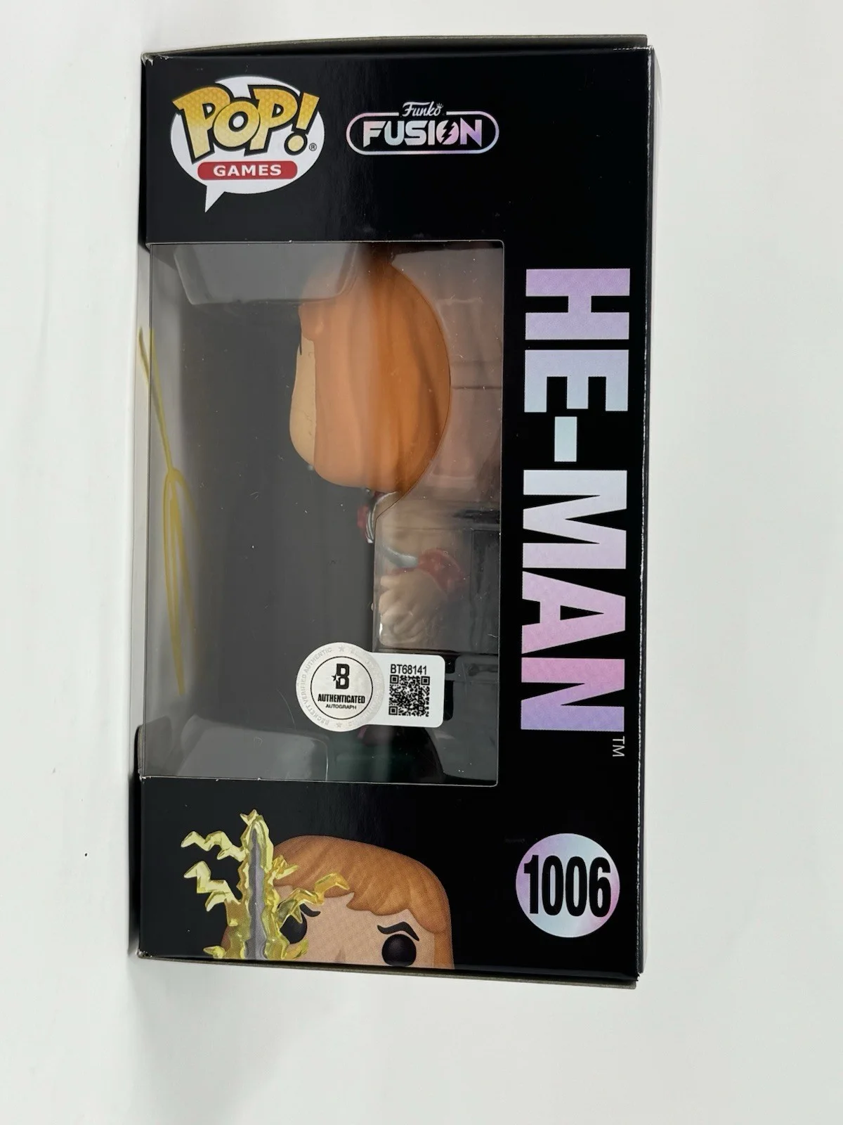 Dolph Lundgren — Dolph Lundgren Signed He-Man Funko Pop Masters of The Universe 1006 Beckett COA, изображение 2