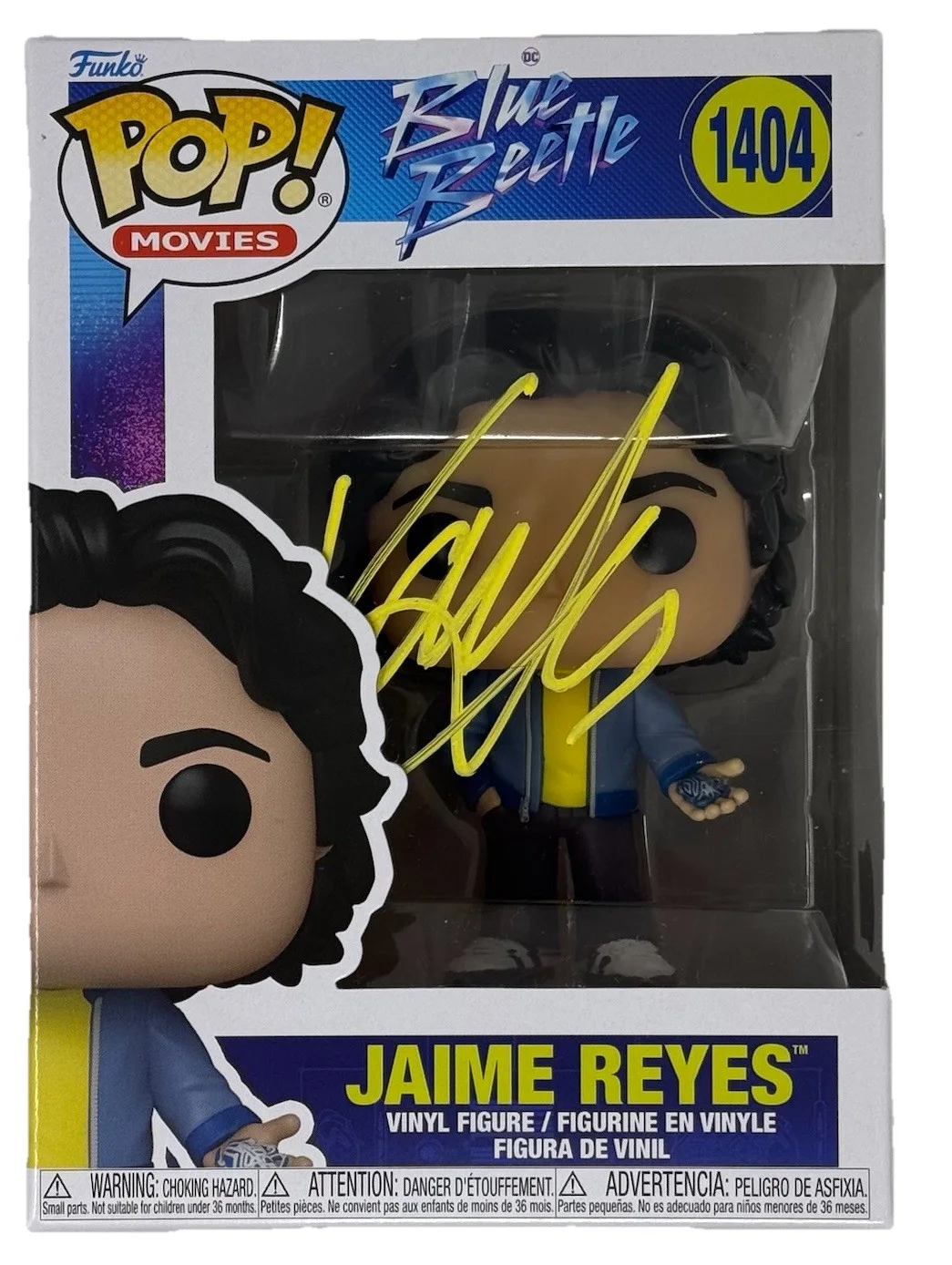 Xolo Mariduena — Xolo Mariduena Signed Blue Beetle Jaime Reyes Funko Pop #1404 Autograph Beckett