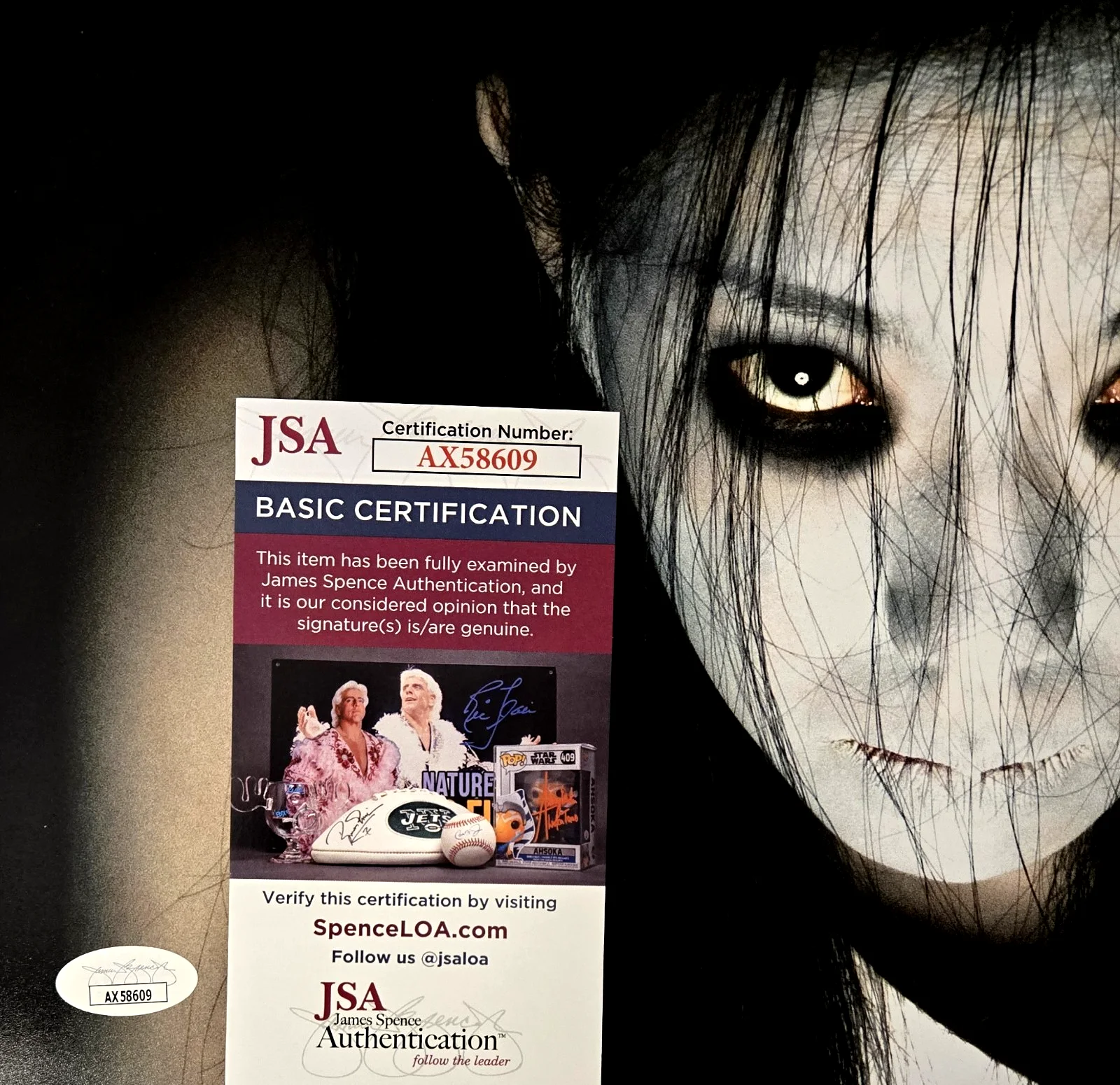 Takako Fuji — Takako Fuji Signed Photo The Grudge Ju-on Kayako Saeki Autograph 11x14 JSA COA 9, изображение 2