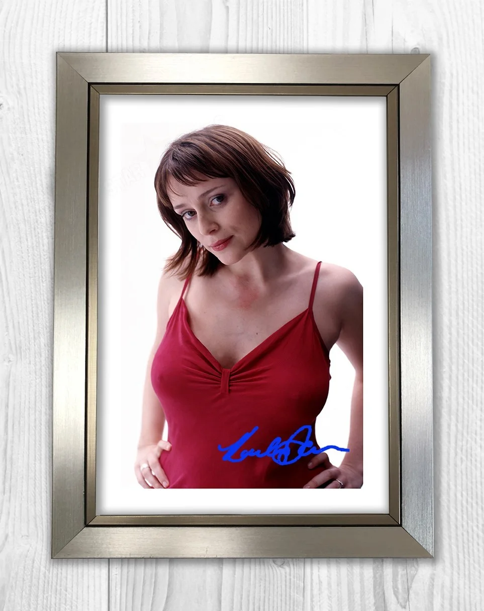 Keeley Hawes in a revealing dress A4 repro autograph poster choice of frame, изображение 3