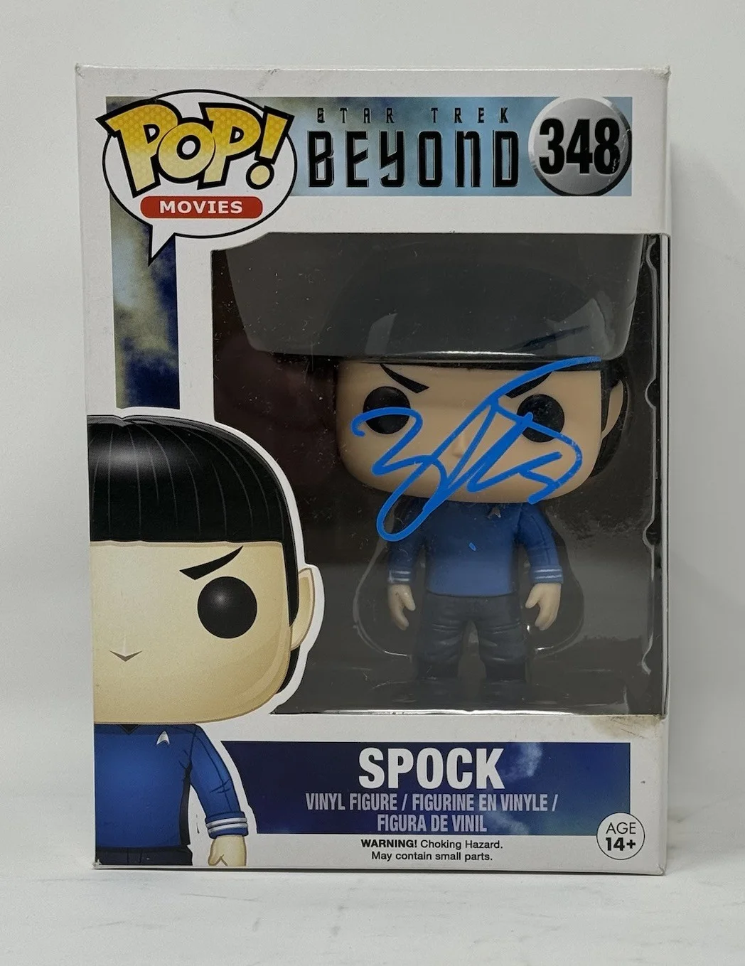 Zachary Quinto — Zachary Quinto Signed Star Trek Beyond Spock Funko Pop 348 Autograph Beckett COA, изображение 2