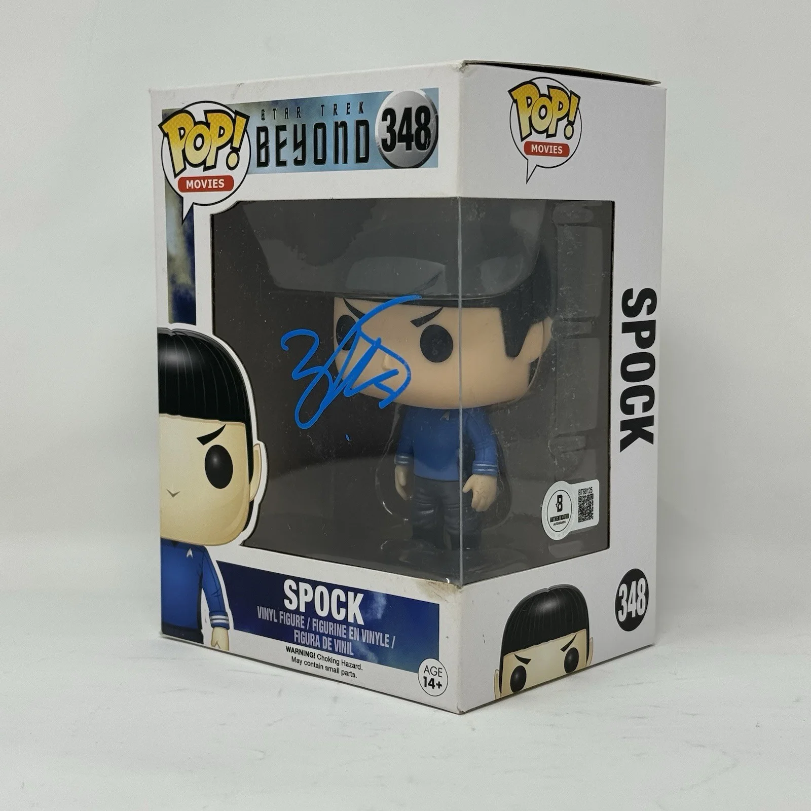 Zachary Quinto — Zachary Quinto Signed Star Trek Beyond Spock Funko Pop 348 Autograph Beckett COA, изображение 3