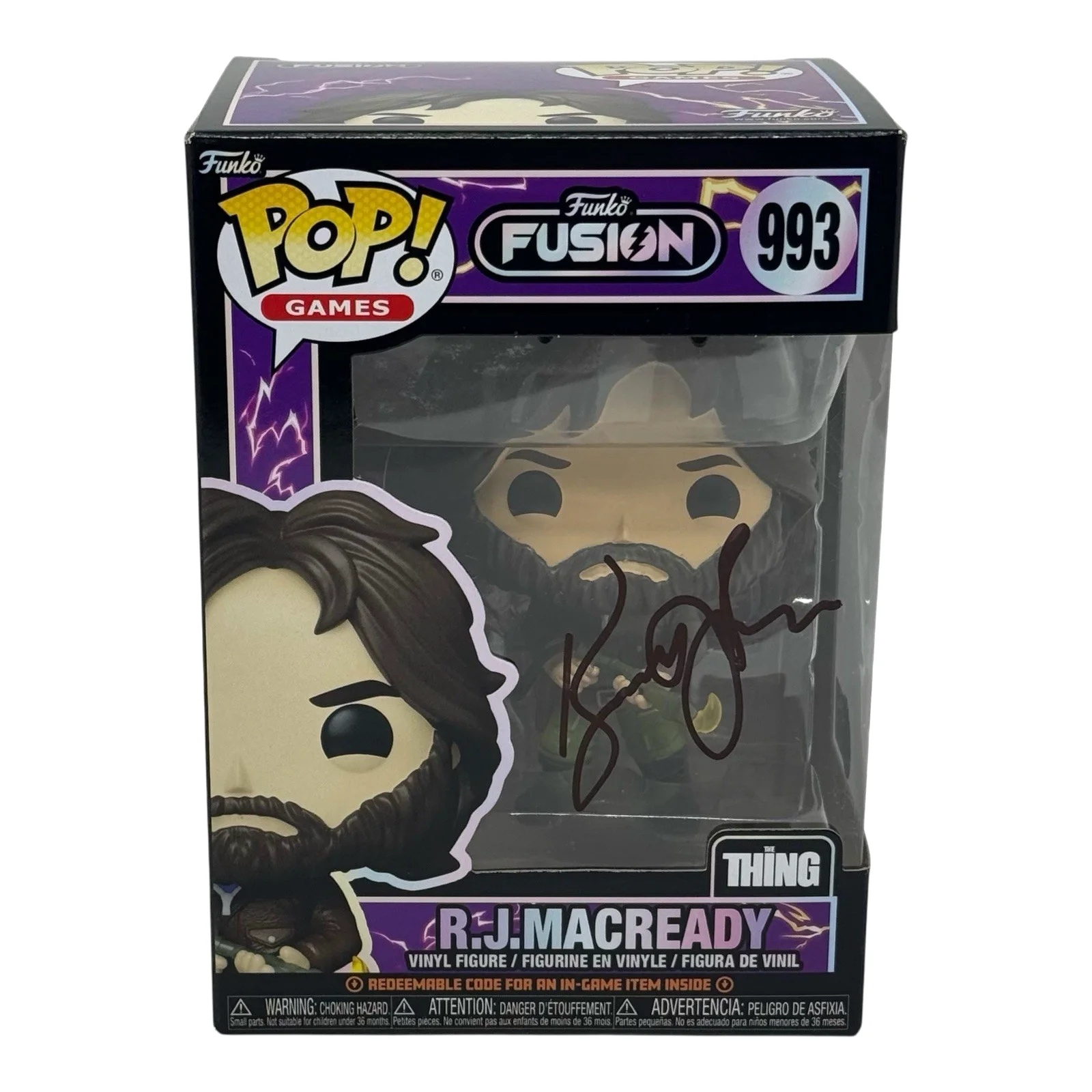 Kurt Russell — Kurt Russell Signed The Thing R.J. MacReady Funko Pop Autograph #993 Beckett COA