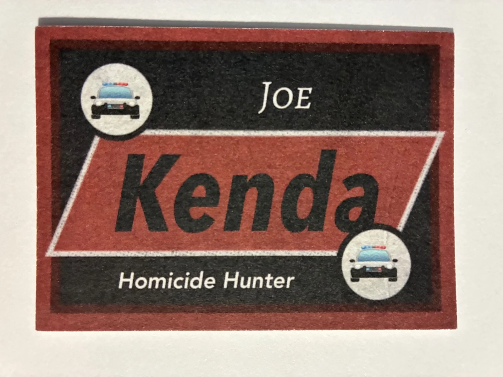 DET LT JOE KENDA autograph HOMICIDE HUNTER DETECTIVE signed custom card, image 2