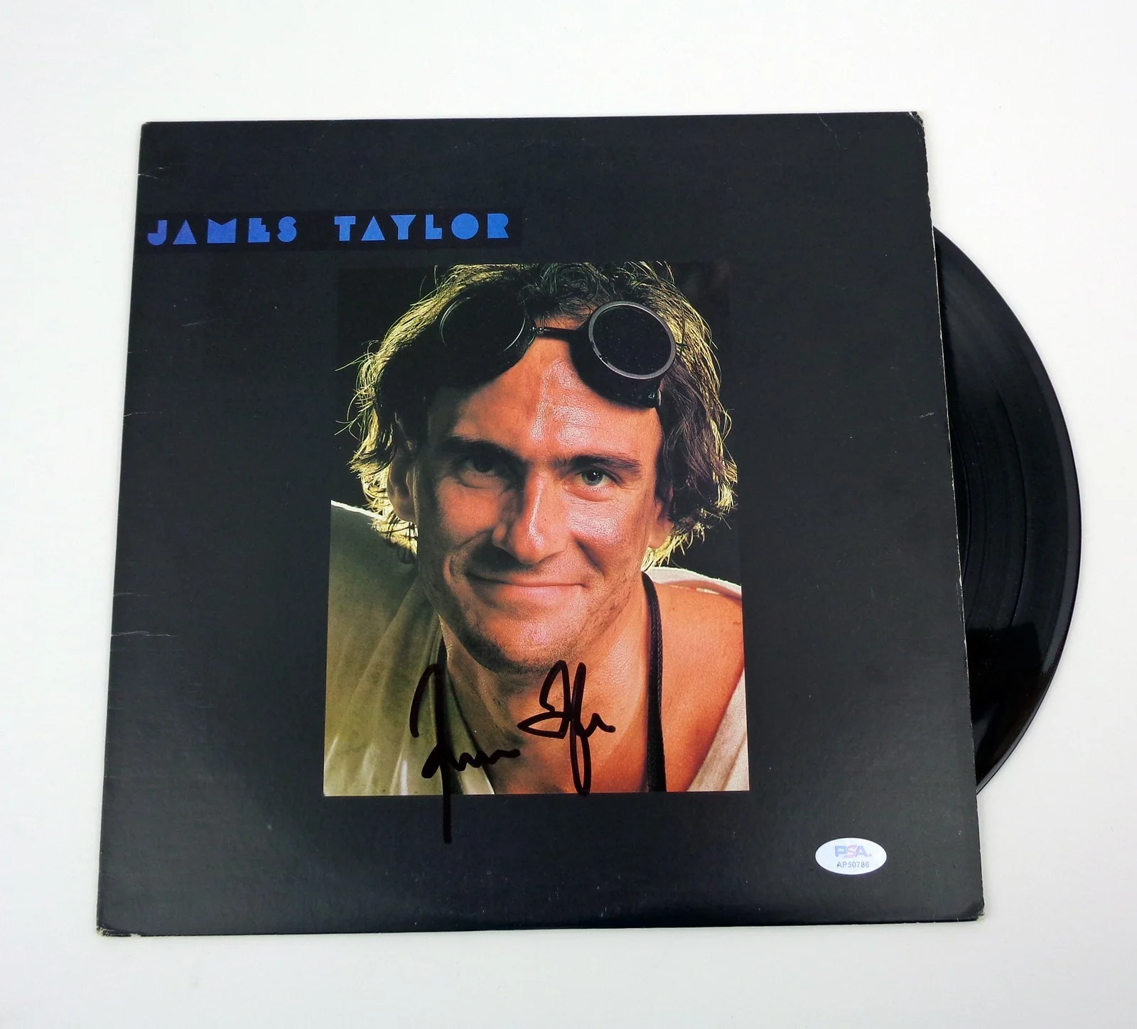 James Taylor — James Taylor Signed Autograph Dad Loves His Work Vinyl Record Album PSA/DNA COA