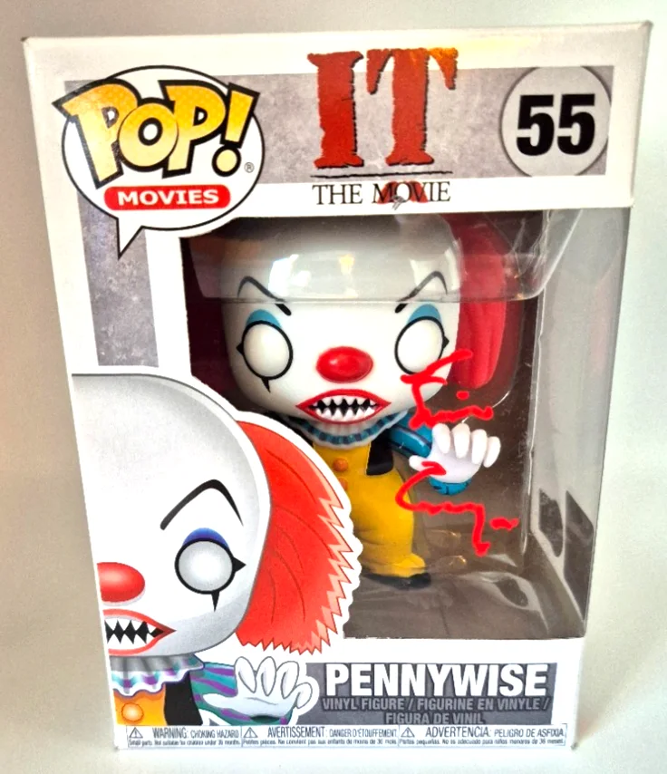 Tim Curry — TIM CURRY SIGNED AUTOGRAPHED PENNYWISE CLOWN FUNKO POP 55 RARE BECKETT BAS COA, image 2