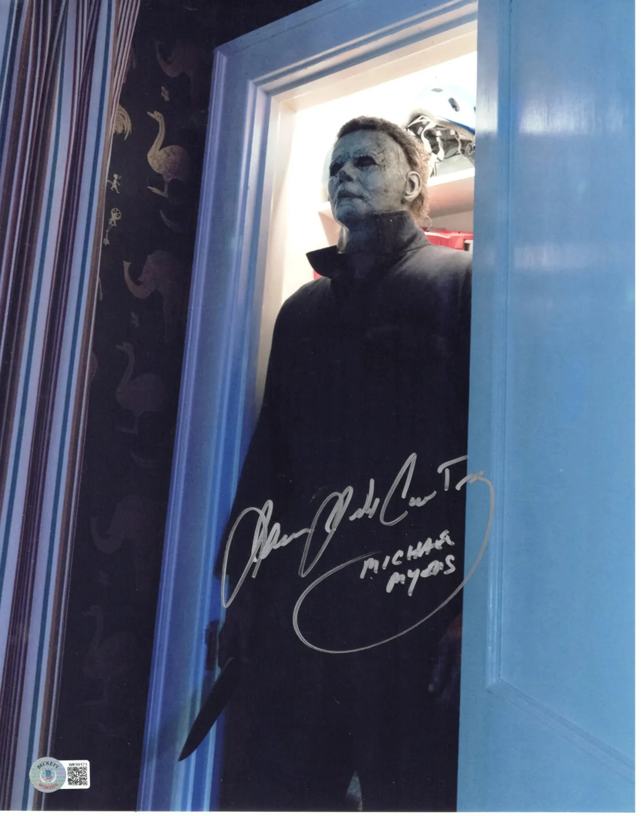 James Jude Courtney — James Jude Courtney signed 11x14 Photo Michael Myers Halloween 2018 Beckett