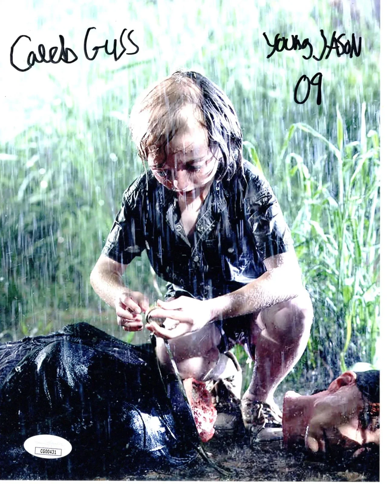 Caleb Guss — Caleb Guss signed 8x10 Photo Young Jason Voorhees Friday the JSA Authentication