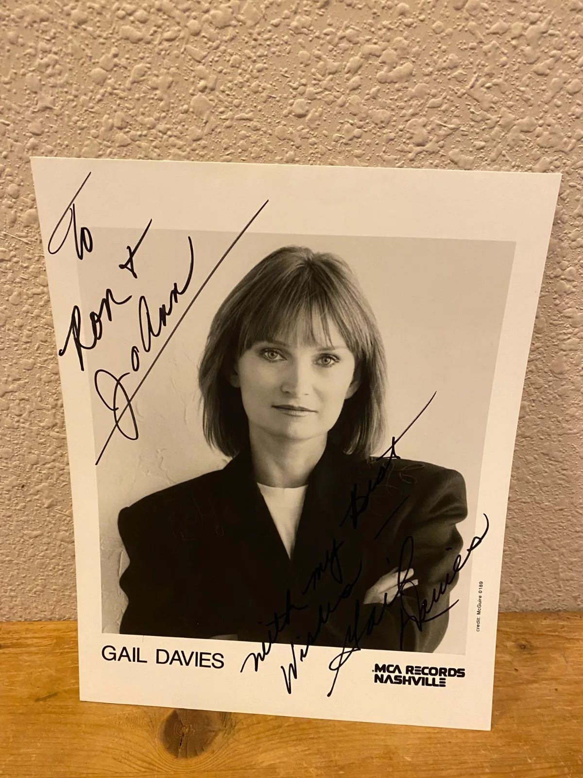 JIM & JESSE and GAIL DAVIES Original Autographs from late 1980s, image 2