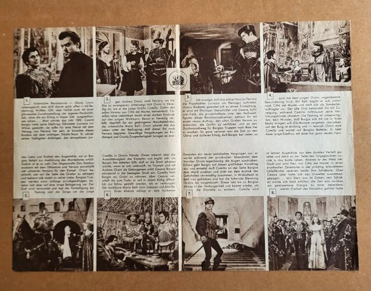 PRINCE OF FOXES 1949 Orson Welles Tyrone Power Vintage Original German Programme, image 2