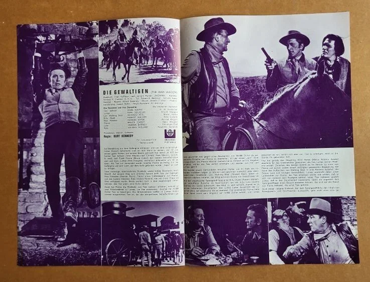THE WAR WAGON 1967 John Wayne Kirk Douglas Vintage German Programme, image 2