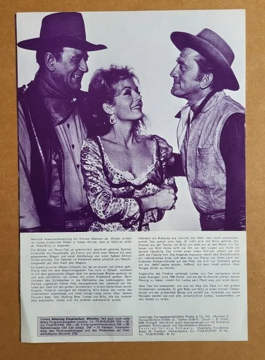 THE WAR WAGON 1967 John Wayne Kirk Douglas Vintage German Programme, image 3