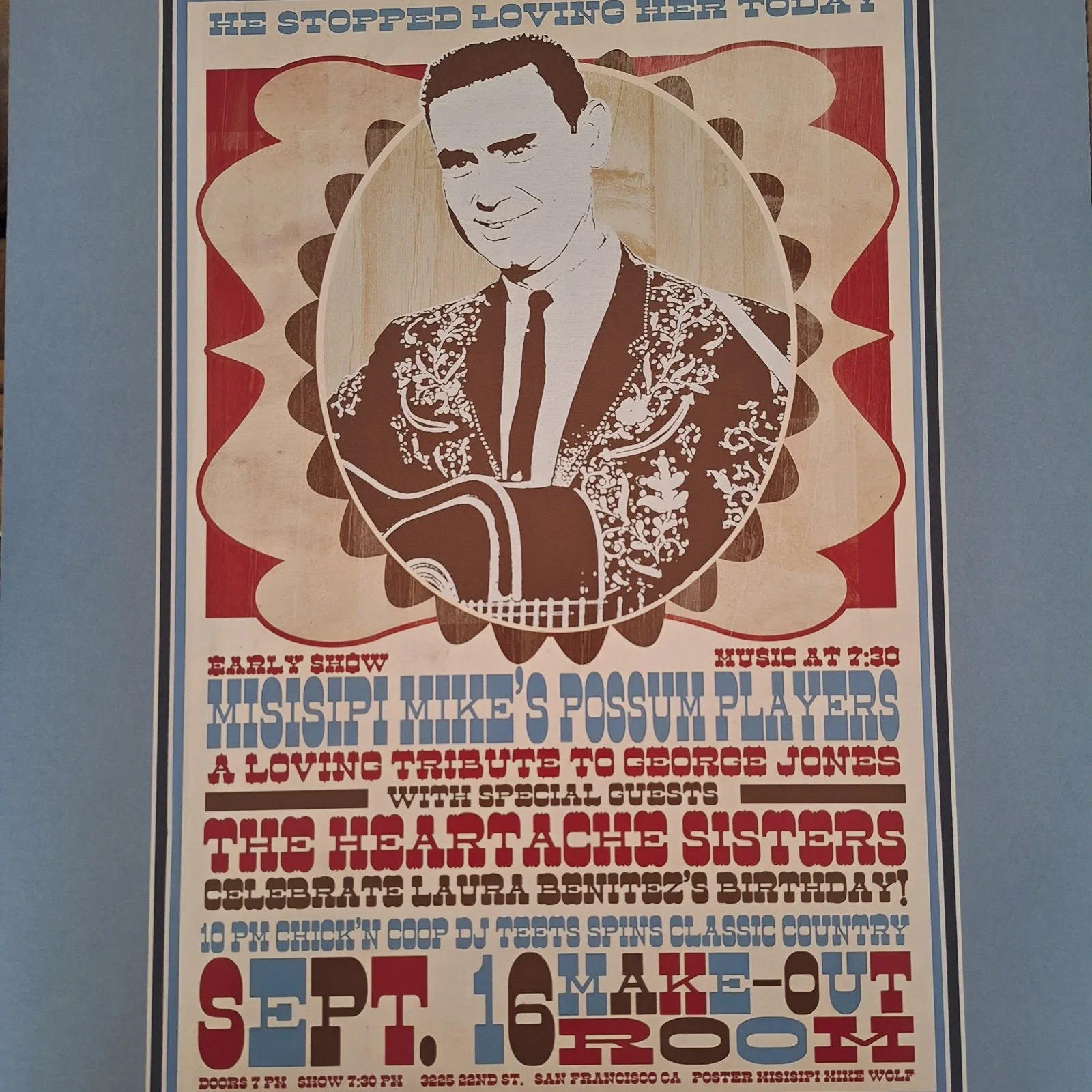George Jones"Tribute Concert" Poster With Cut Signature And Custom Framing JSA, image 4
