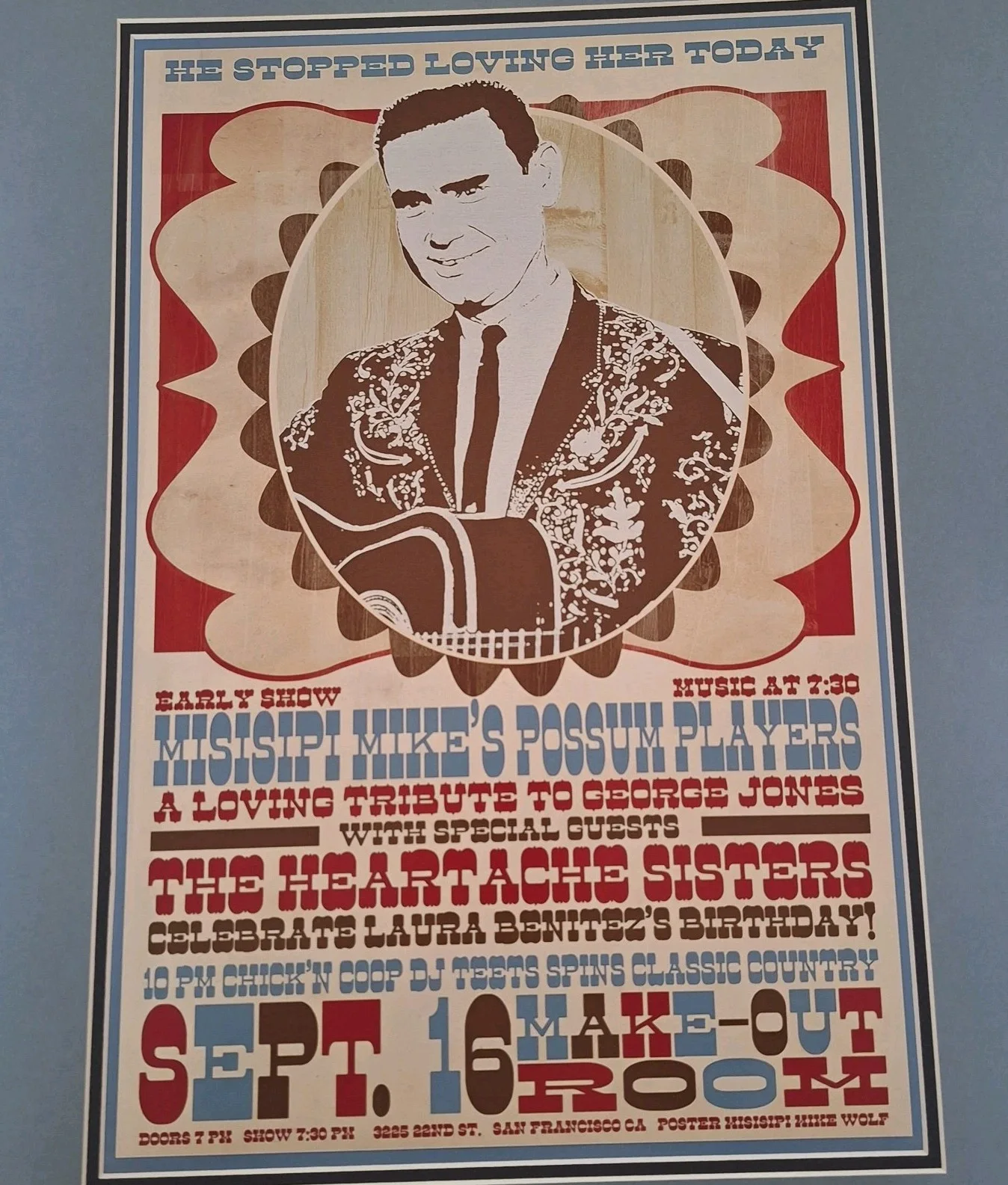 George Jones"Tribute Concert" Poster With Cut Signature And Custom Framing JSA, image 5