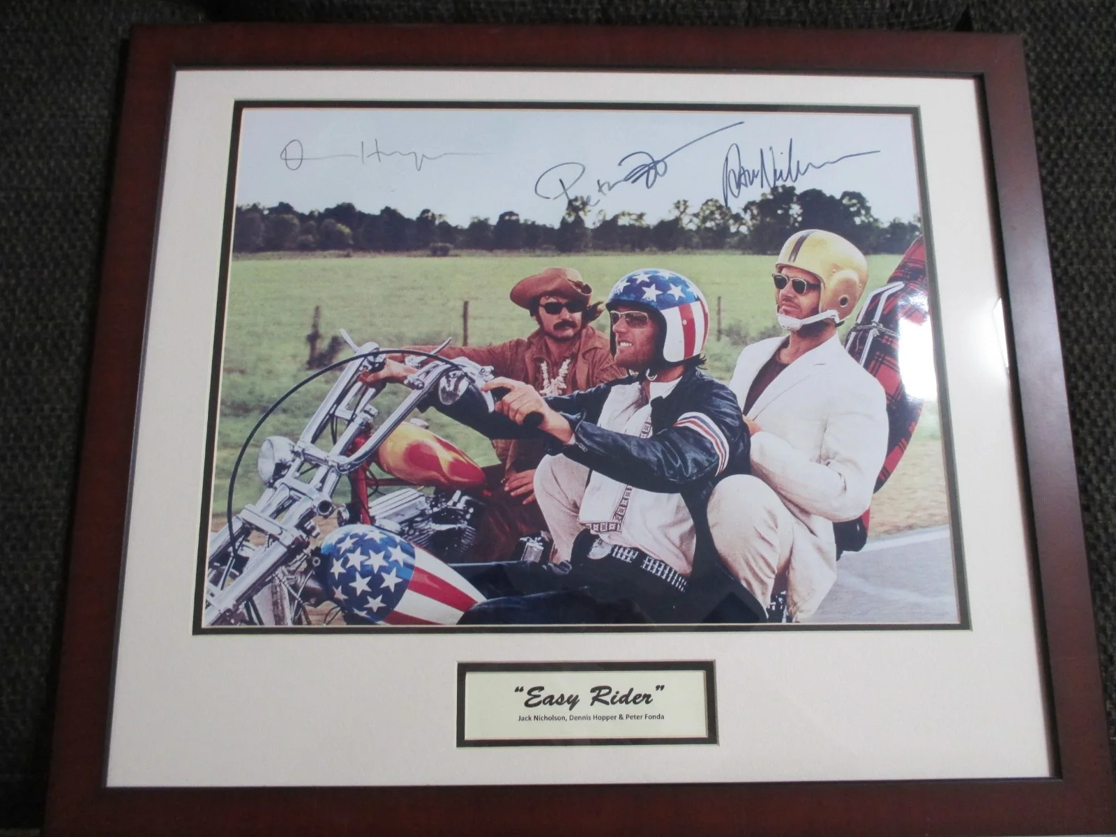 Peter Fonda, Jack Nicholson and Dennis Hopper — Easy Rider Signed Photo Display - Peter Fonda, Dennis Hopper, Jack Nicholson ...