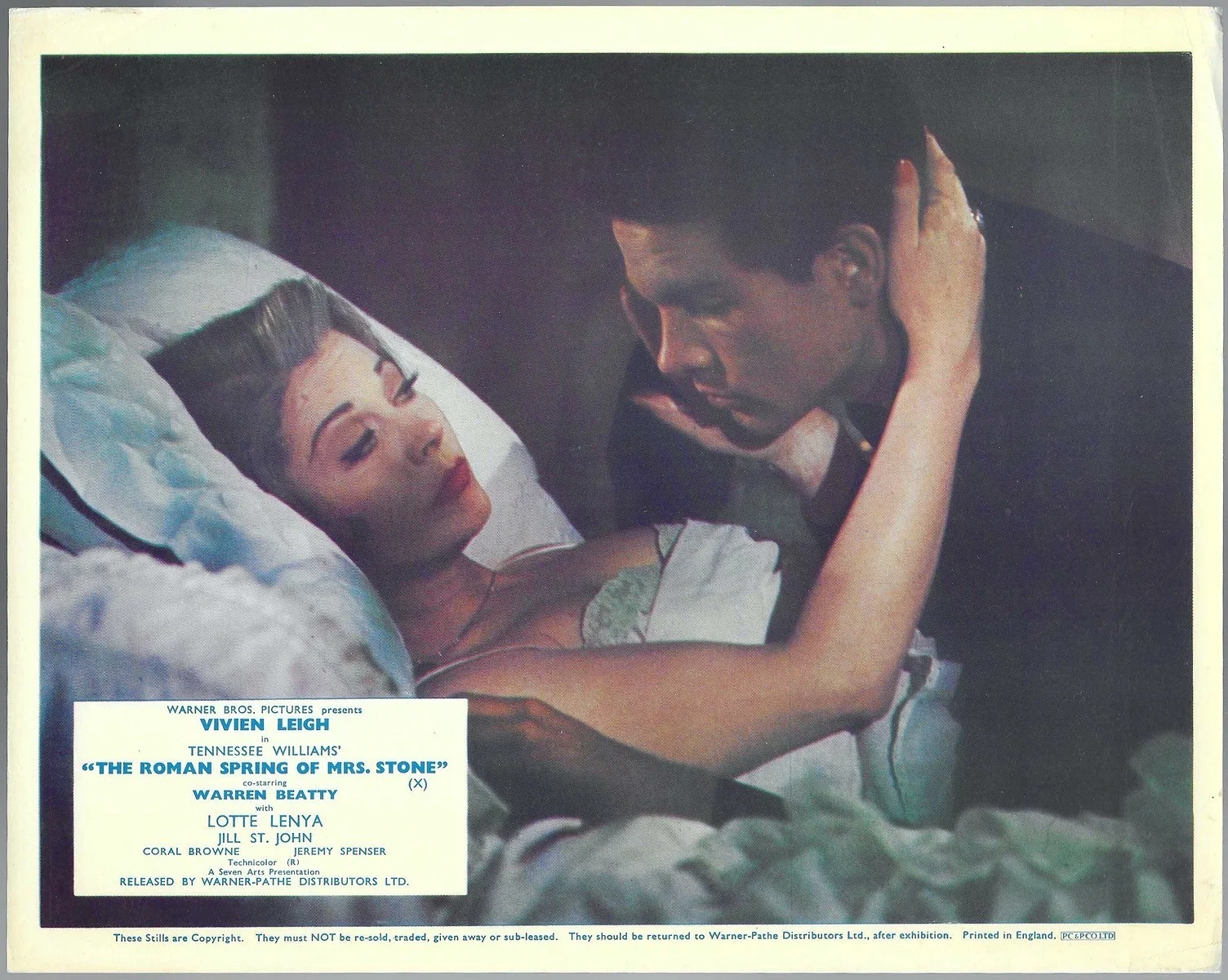 Roman Spring of Mrs. Stone 8x ORIGINAL UK FOH Lobby Cards Vivien Leigh 1961, изображение 3