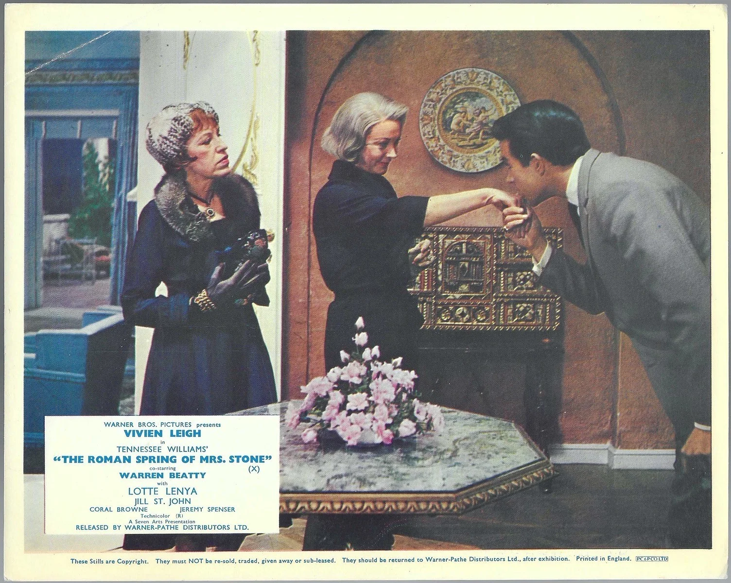 Roman Spring of Mrs. Stone 8x ORIGINAL UK FOH Lobby Cards Vivien Leigh 1961, изображение 4