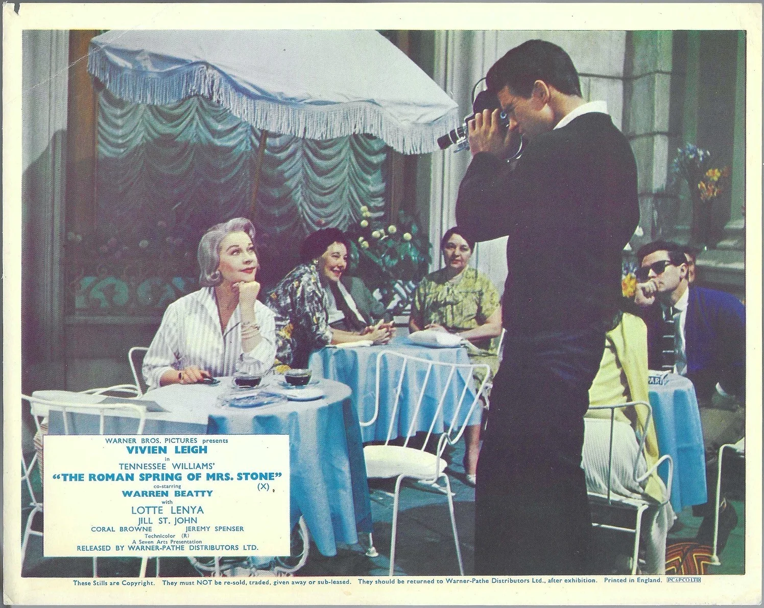 Roman Spring of Mrs. Stone 8x ORIGINAL UK FOH Lobby Cards Vivien Leigh 1961, изображение 5