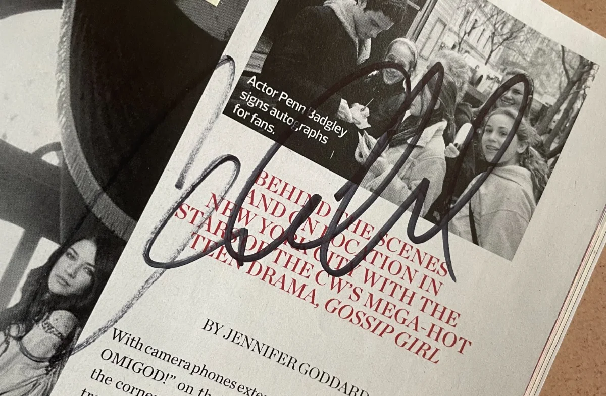 Chace Crawford, Ed Westwick — Chace Crawford and Ed Westwick Signed Autograph Signatures Magazine Gossip Girls, изображение 3