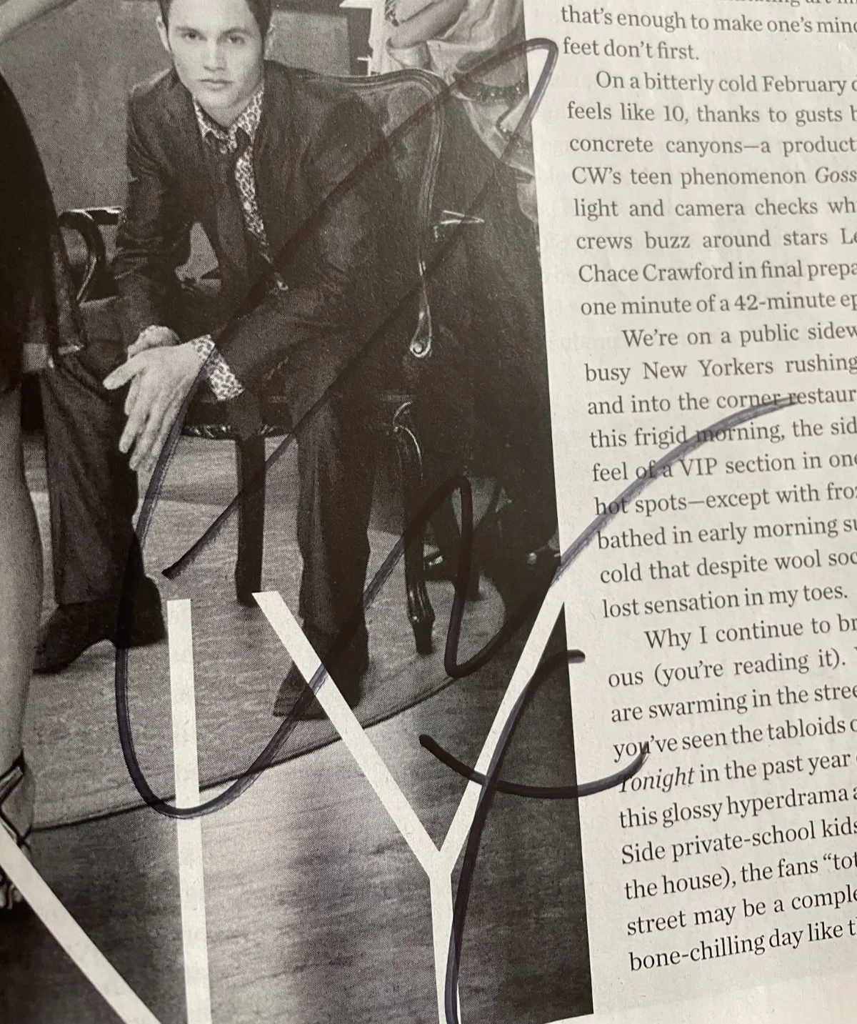 Chace Crawford, Ed Westwick — Chace Crawford and Ed Westwick Signed Autograph Signatures Magazine Gossip Girls, изображение 4