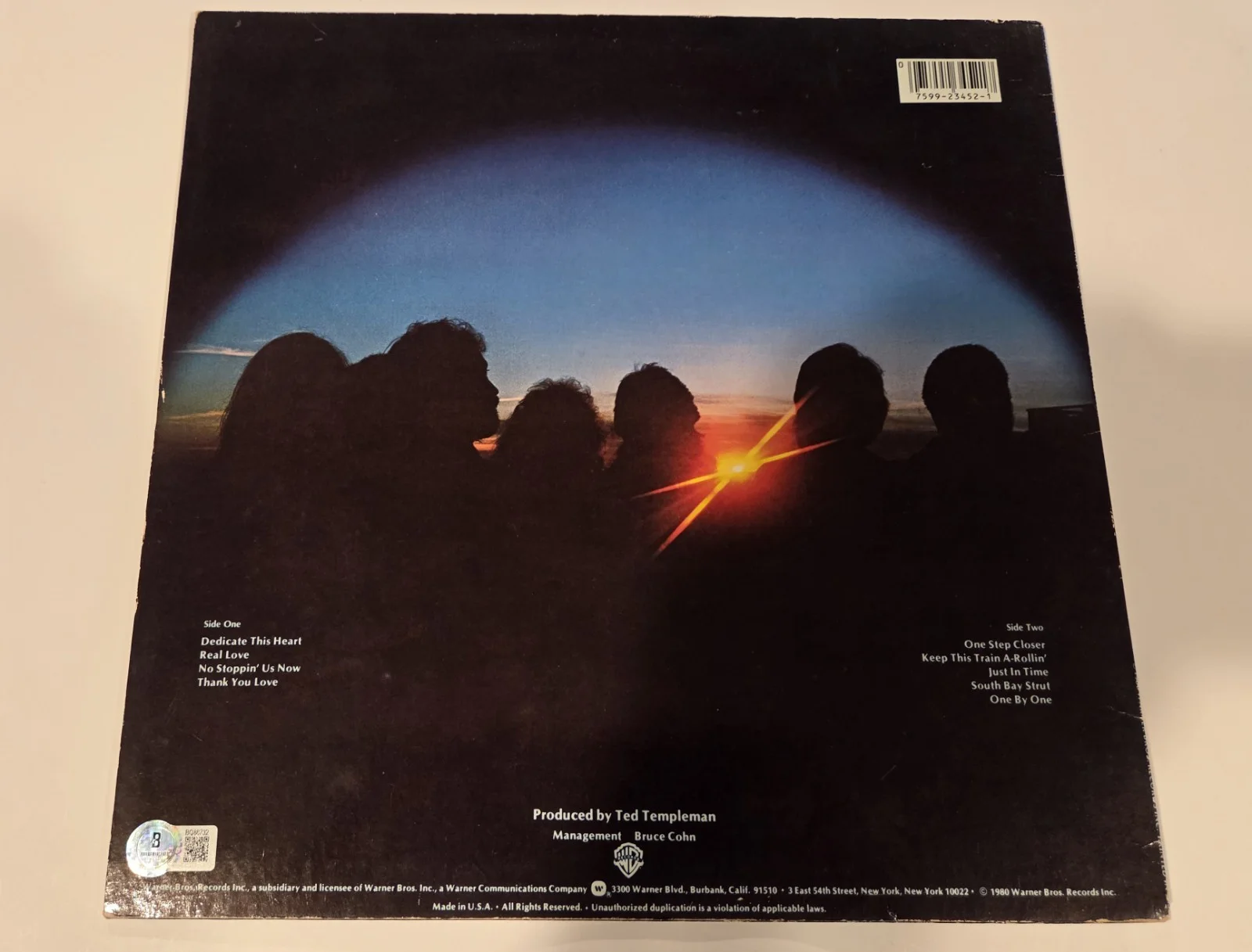 DOOBIE BROTHERS MICHAEL McDONALD signed ONE STEP CLOSER LP RECORD BECKETT BAS, image 2