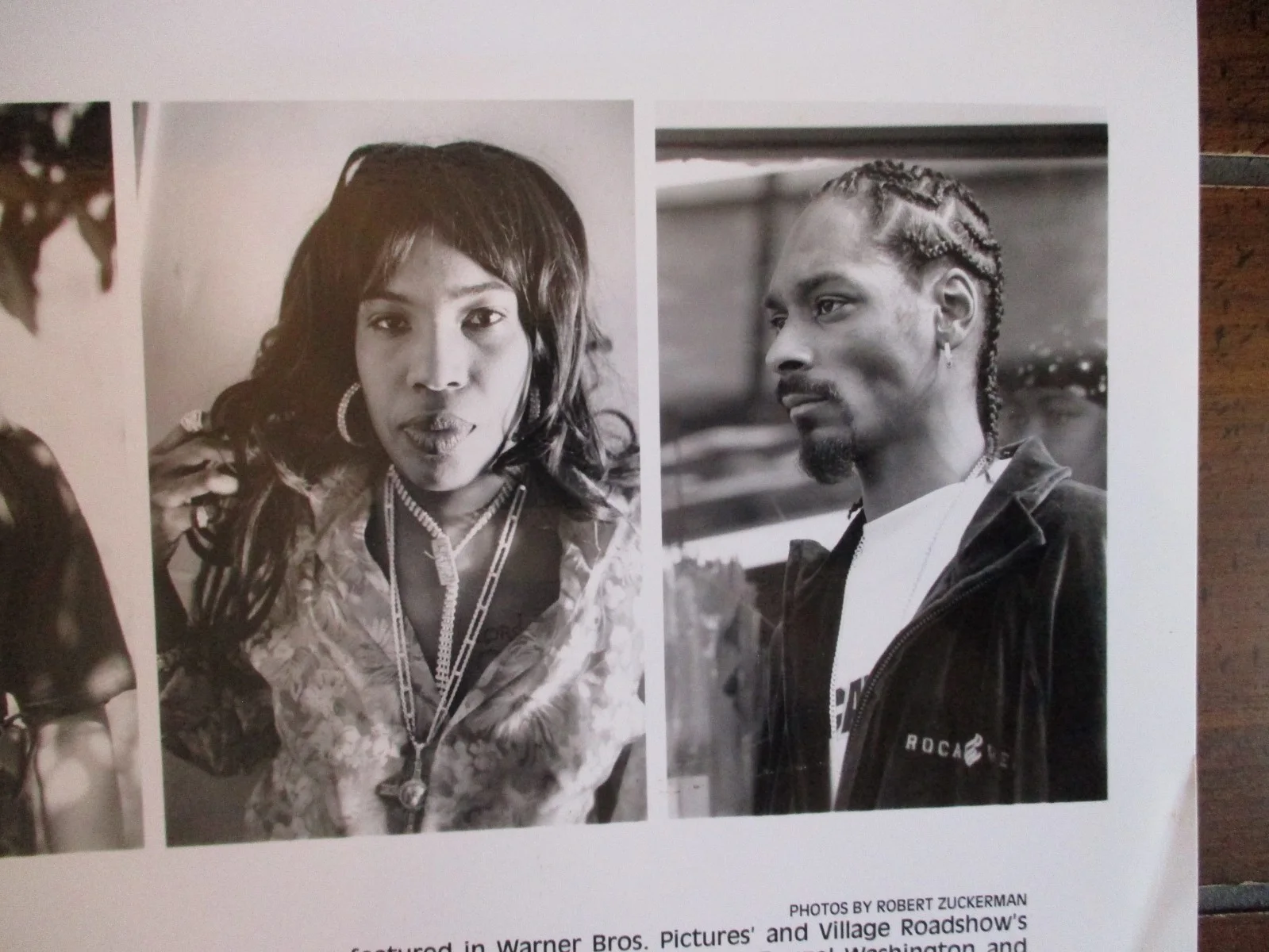 Macy Gray/Snoop Dogg/Dr. Dre(TRAINING DAY)2001 10 x 8 Black & White Press Photo, изображение 3