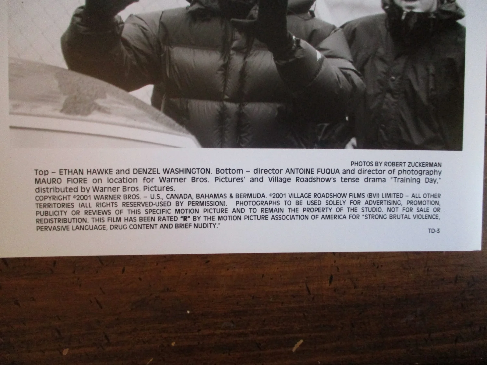 Antoine Fuqua/Mauro Fiore/Ethan Hawke/Denzel Washington(TRAINING DAY)2001 Photo, image 2