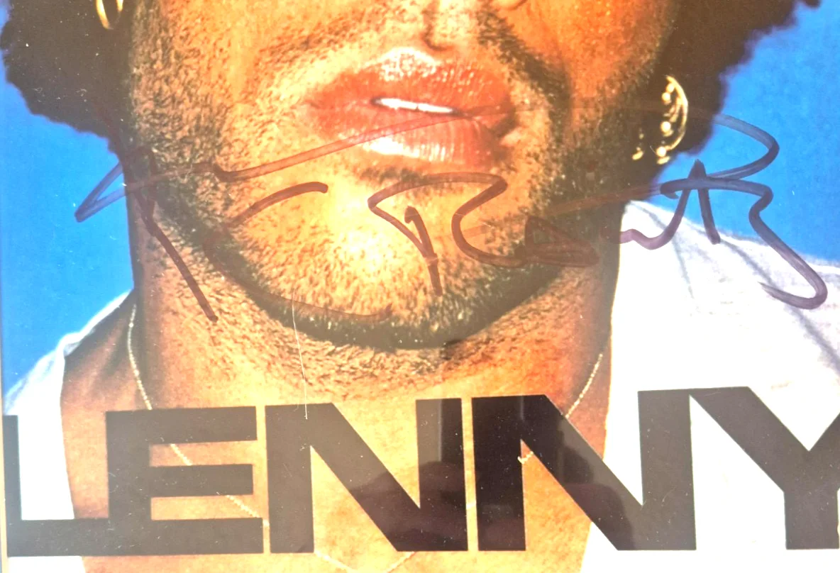 LENNY KRAVITZ SIGNED AUTOGRAPHED LENNY ALBUM FRAMED RARE LET LOVE RULE PSA COA, image 2