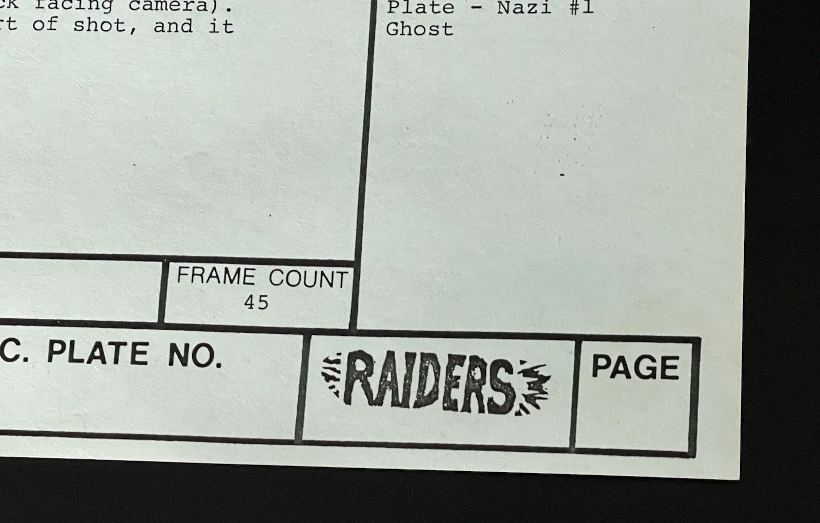 Indiana Jones Raiders Of The Lost Ark Original Production Used Storyboard OA18, изображение 2