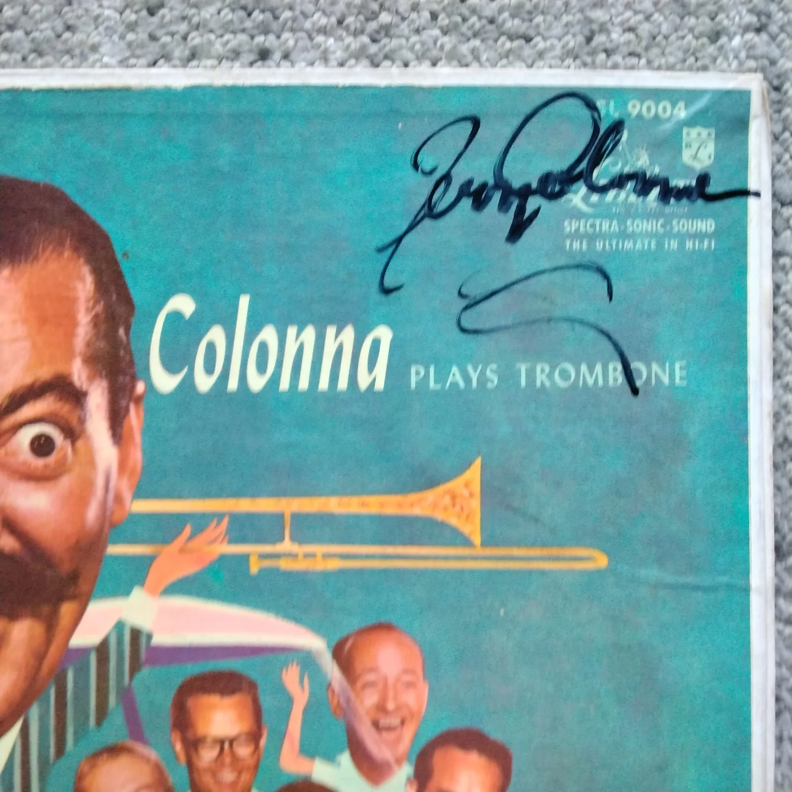 Jerry Colonna SIGNED 1956 Album Actor Musician Trombone Bob Hope USO Road Films, изображение 3