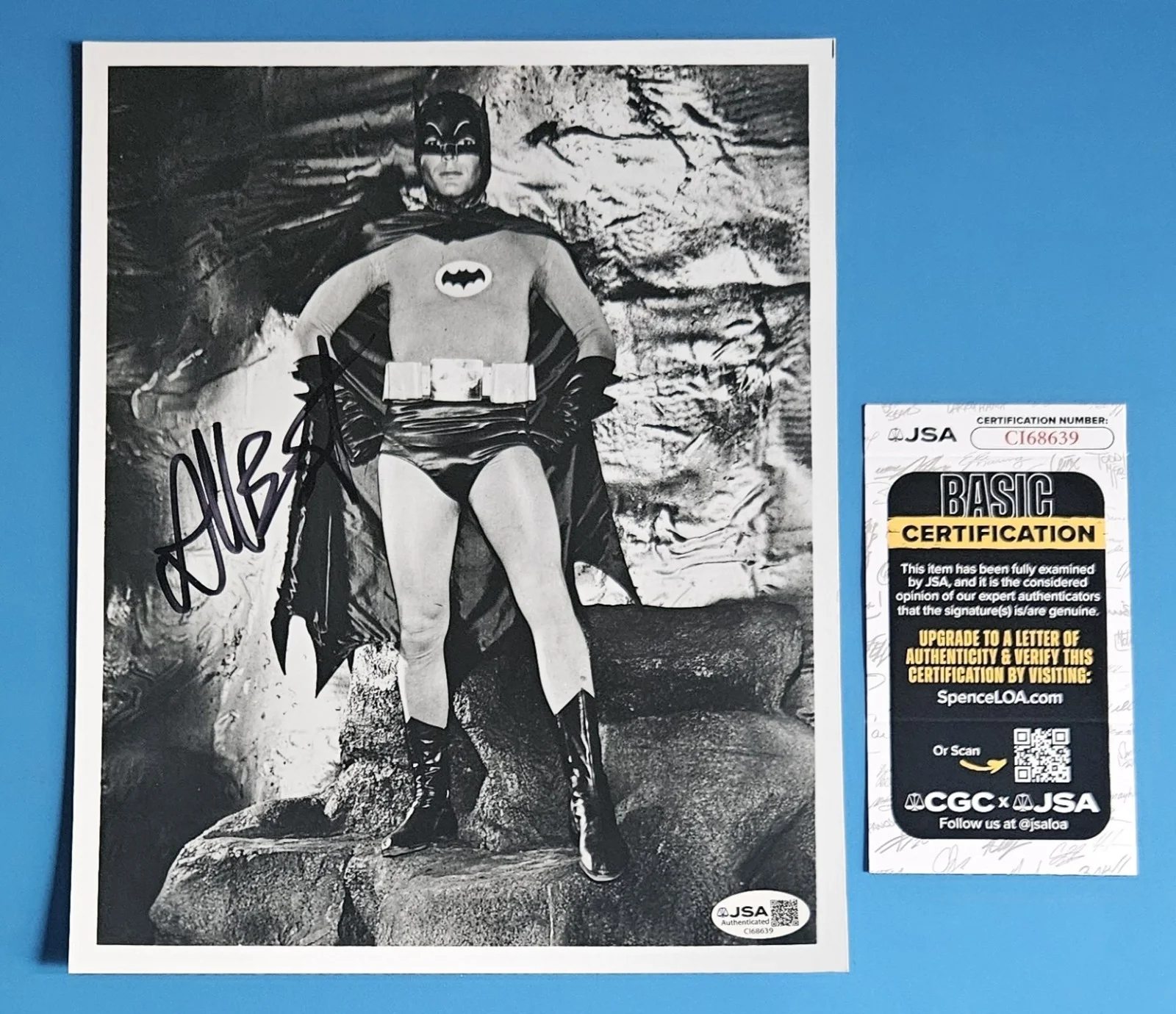 Adam West — ADAM WEST SIGNED 8"X10" BATMAN PHOTO CERTIFIED AUTHENTIC WITH JSA COA psa Bas