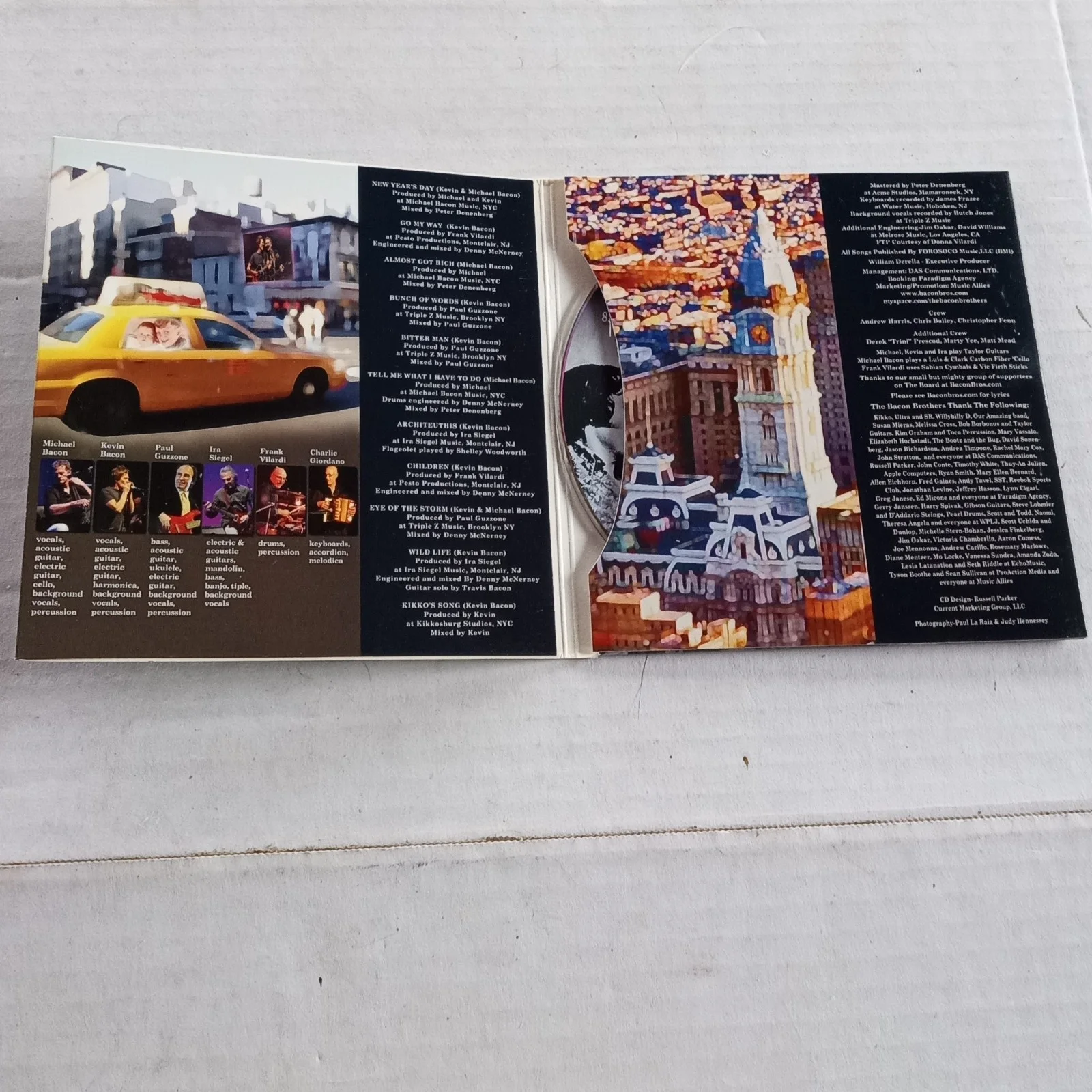 Signed The Bacon Brothers CD Kevin and Michael Bacon New Year's Day Autographed, image 4