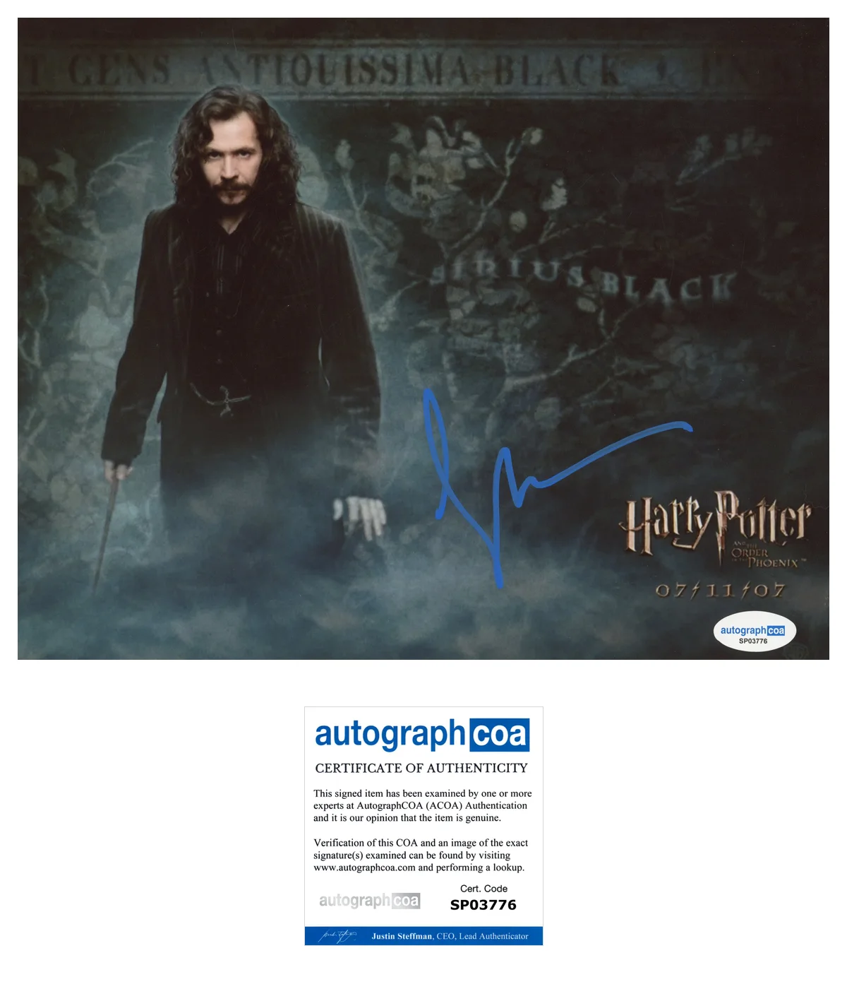 Gary Oldman Harry Potter Autographed Signed 8x10 Photo ACOA, image 2