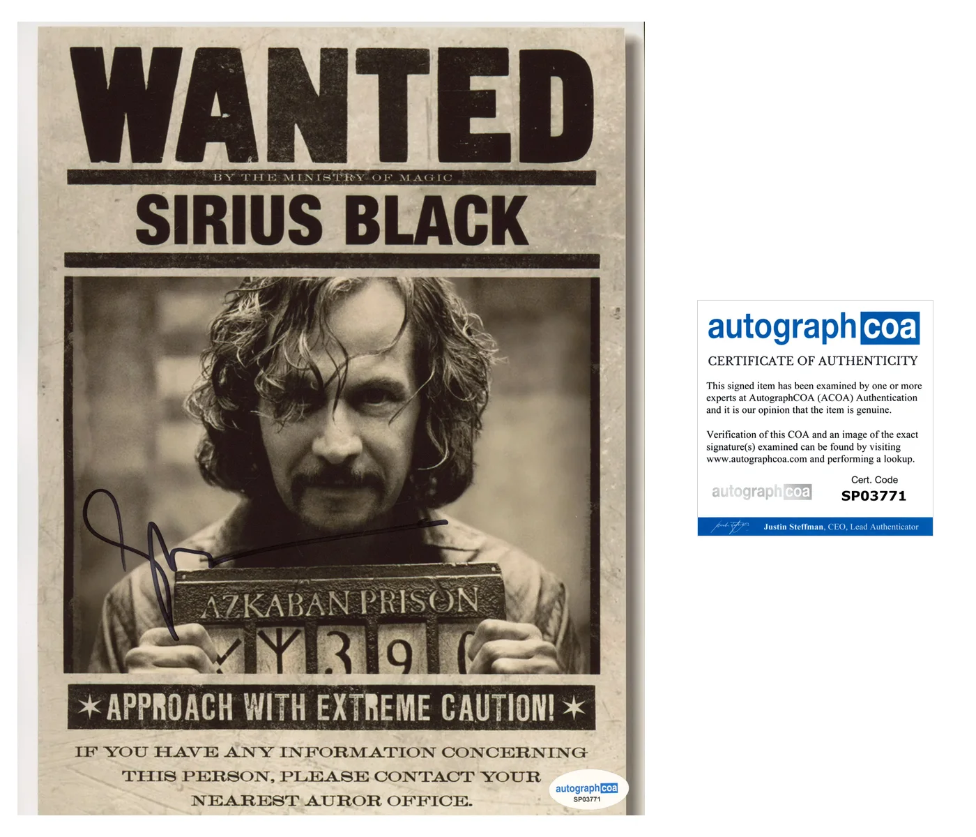 Gary Oldman Harry Potter Autographed Signed 8x10 Photo ACOA, изображение 2