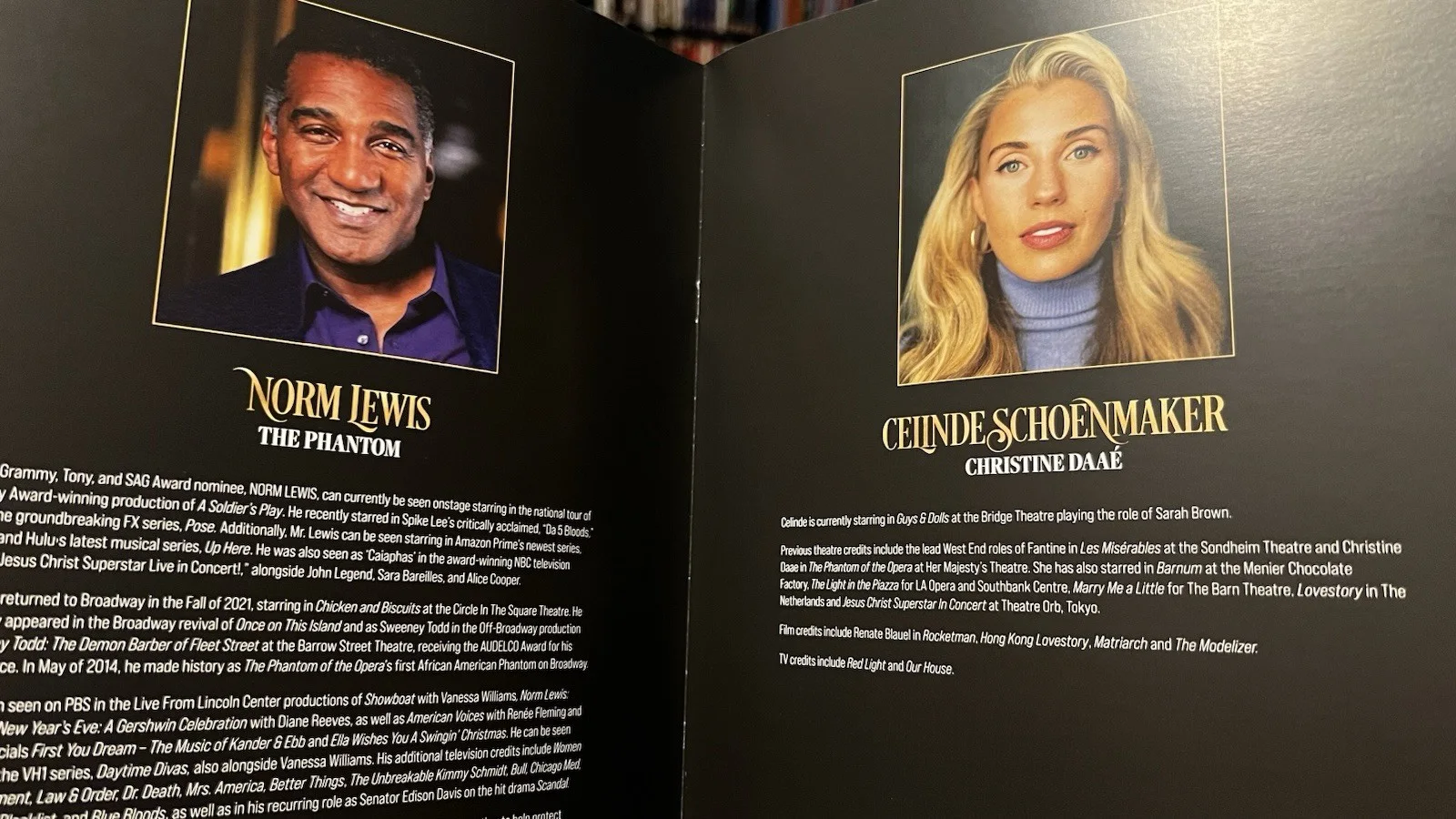 Norm Lewis, Celinde Schoenmaker Signed LOVE NEVER DIES West End Concert 2023 ALW, изображение 3