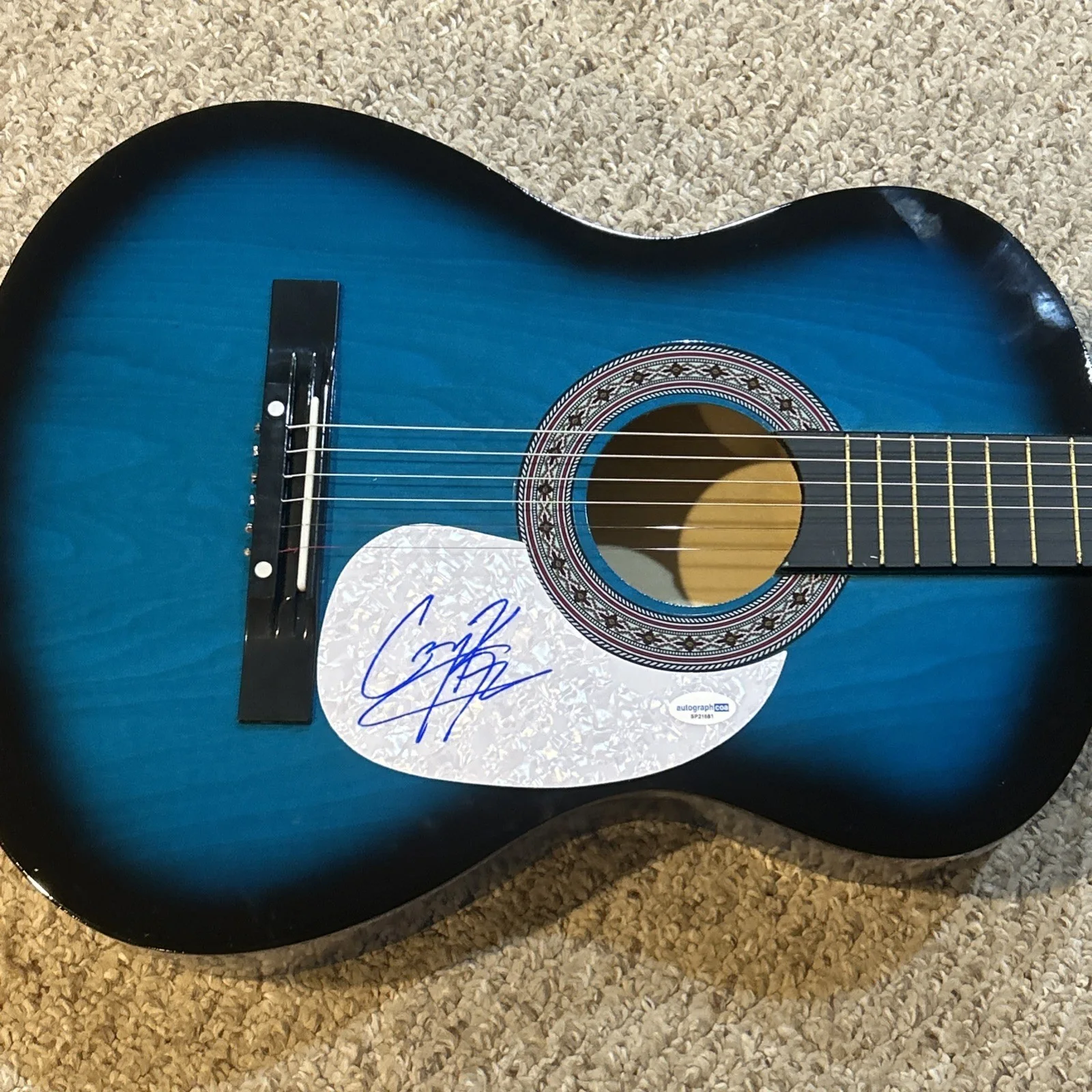 COREY KENT SIGNED AUTOGRAPH 38” ACOUSTIC GUITAR ACOA COUNTRY STAR THIS HEART, image 3
