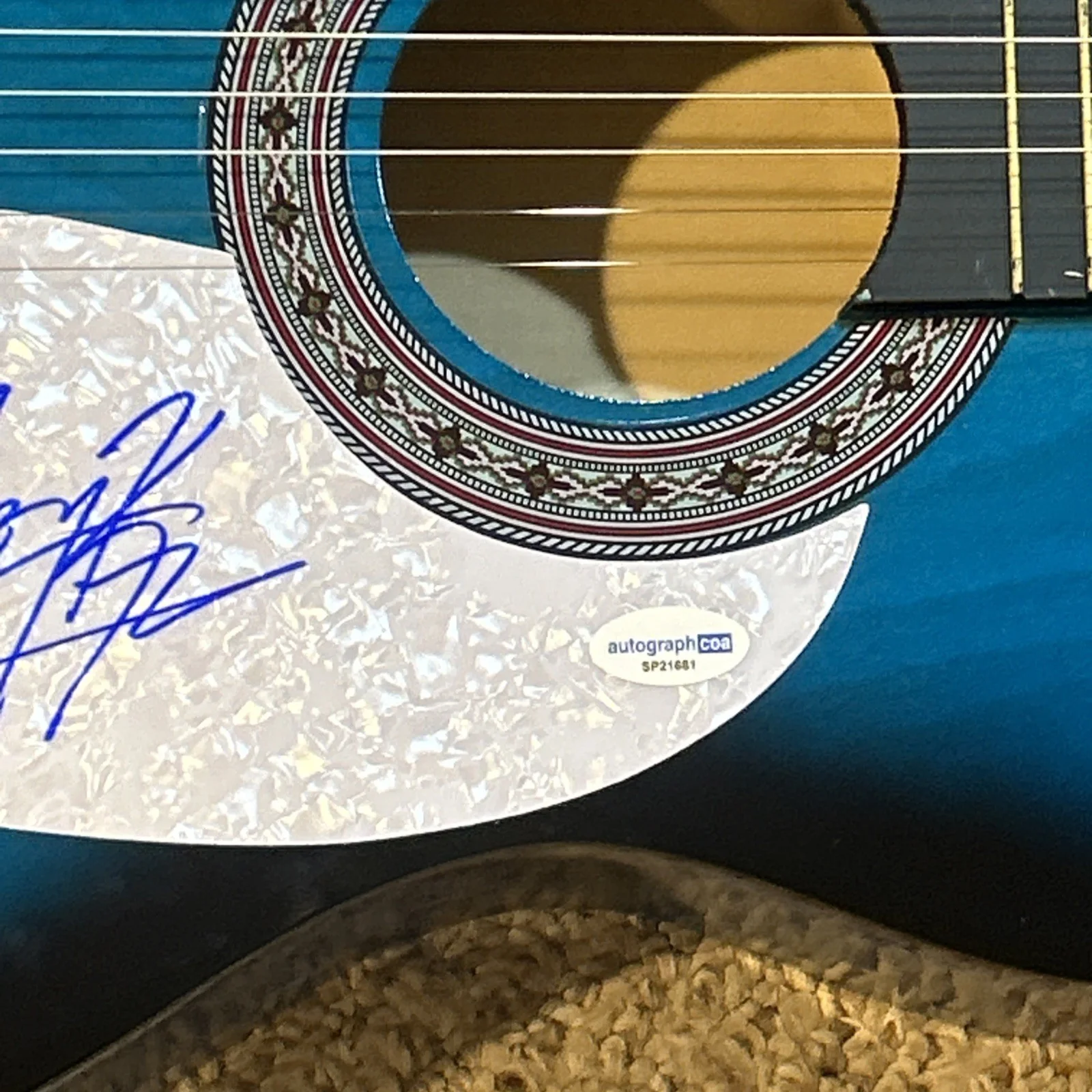 COREY KENT SIGNED AUTOGRAPH 38” ACOUSTIC GUITAR ACOA COUNTRY STAR THIS HEART, image 5