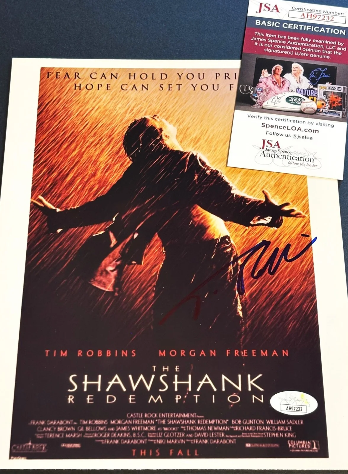 Tim Robbins — The Shawshank Redemption - Tim Robbins Signed 8x10 Photo With JSA COA Andy, изображение 3