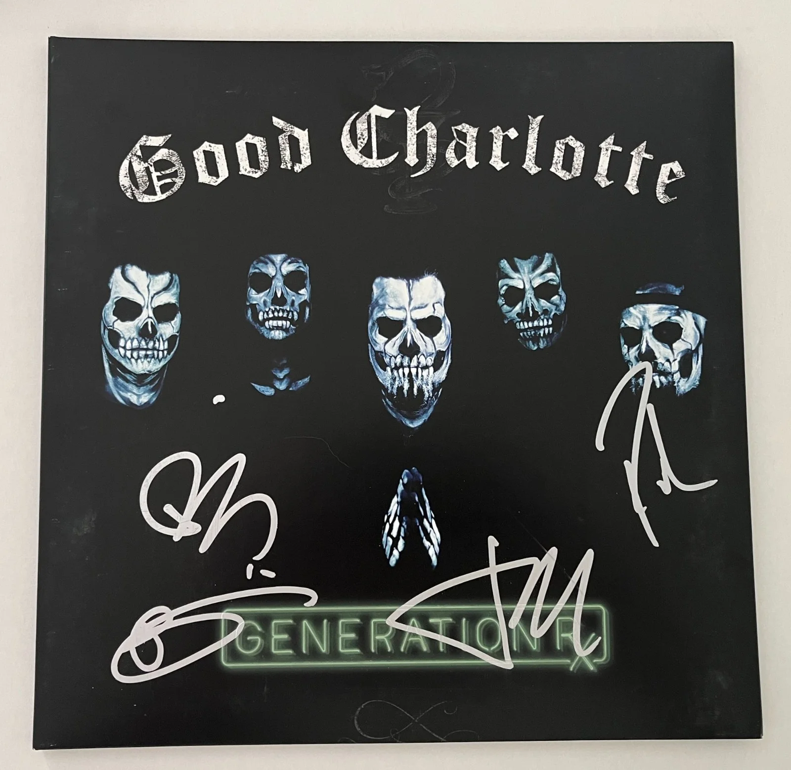 GOOD CHARLOTTE BENJI JOEL MADDEN +2 SIGNED GENERATION RX VINYL w/EXACT PROOF COA, изображение 2