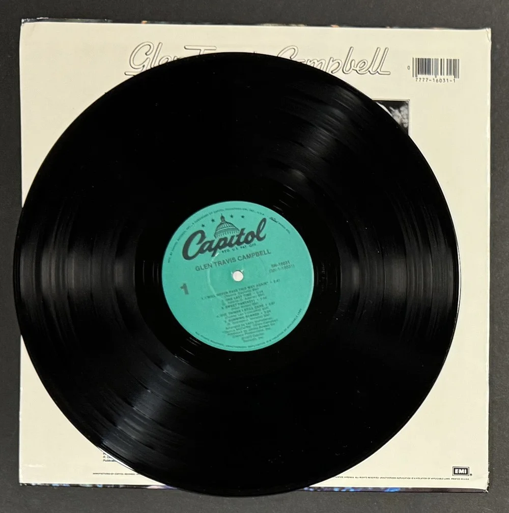 GLEN CAMPBELL signed 1972 GLEN TRAVIS CAMPBELL album, изображение 3