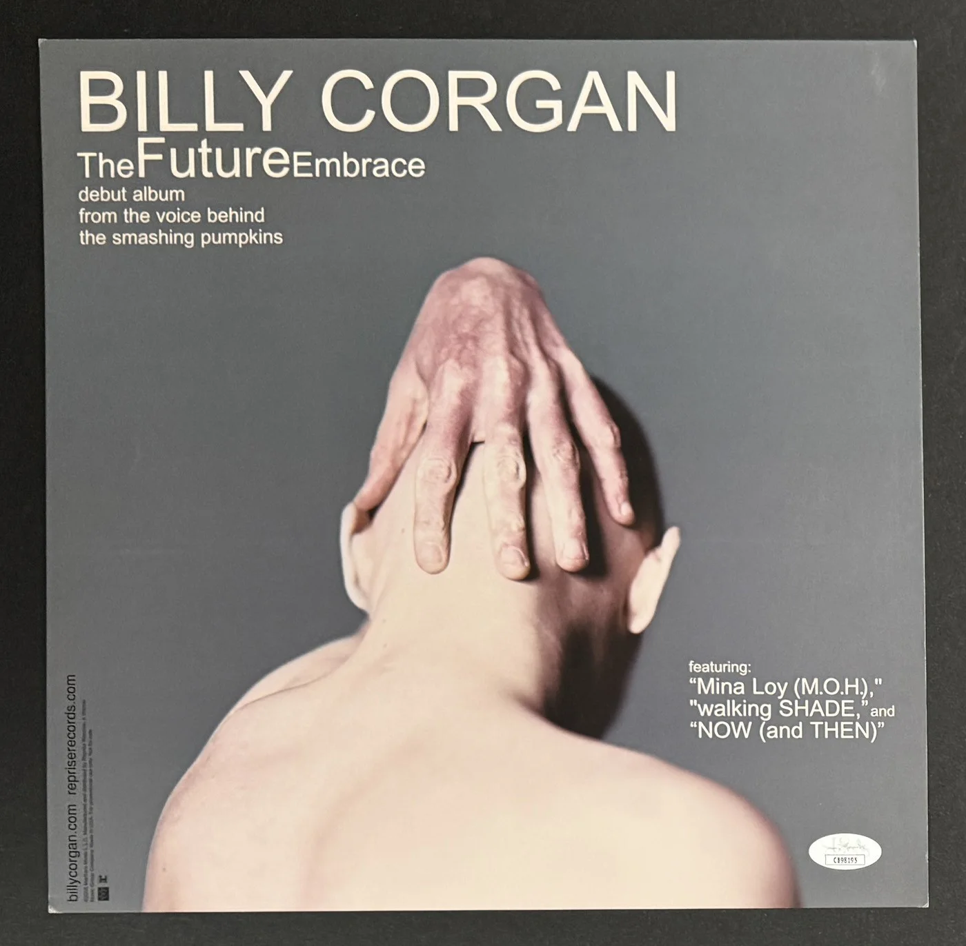 BILLY CORGAN signed album cover slick THE FUTURE EMBRACE Smashing Pumpins JSA, изображение 2
