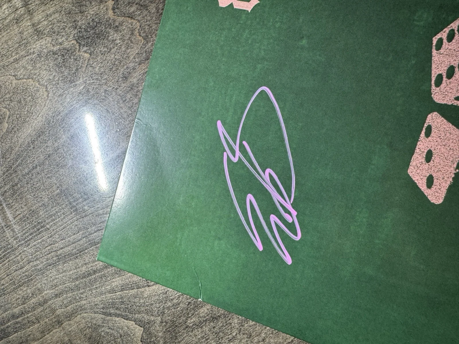 Shinedown Signed Record LP - Green Cover, Pink/Green Splatter Vinyl, Autographed, изображение 5