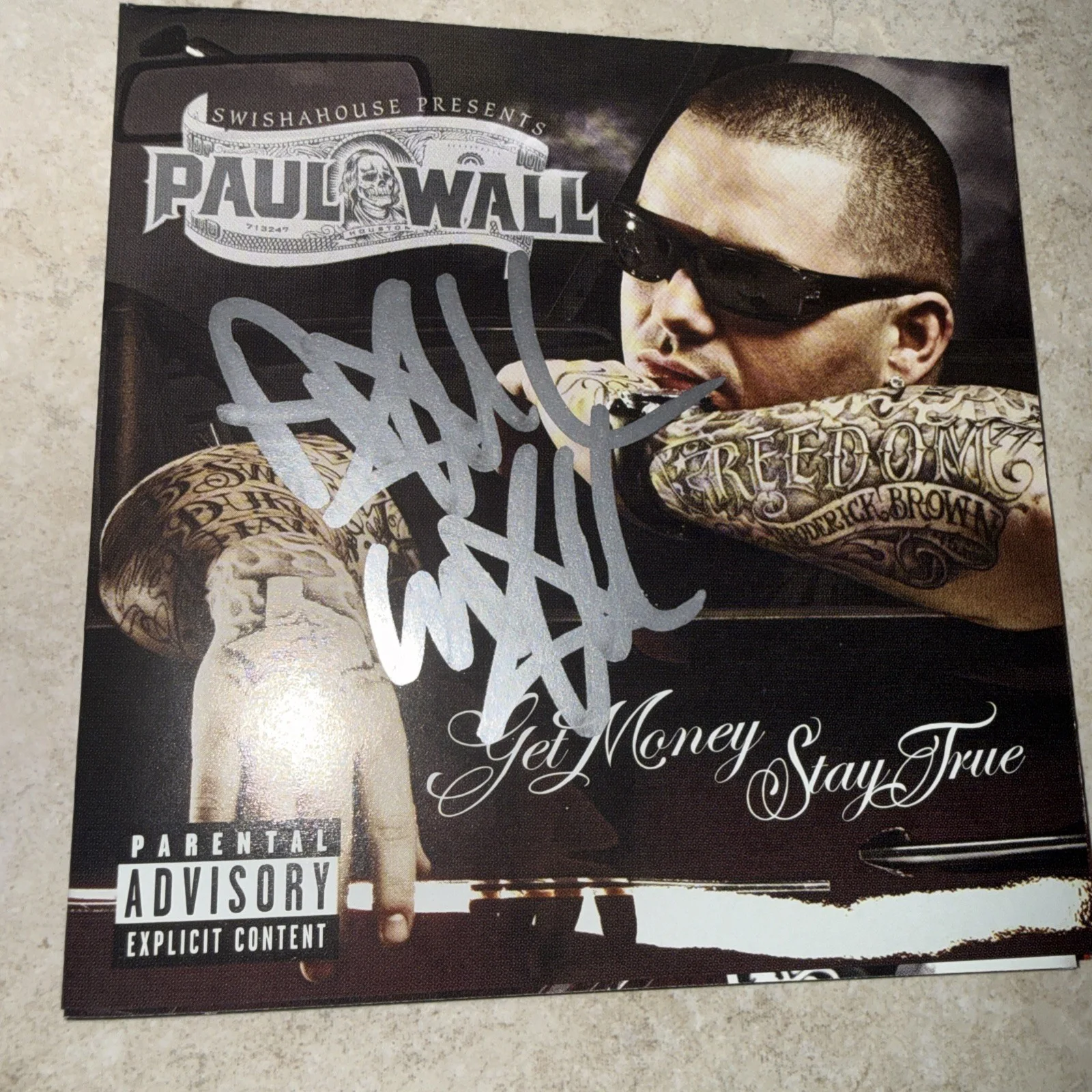 Paul Wall Signed Get Money Stay True CD For Charity Hip Hop Rap, изображение 2