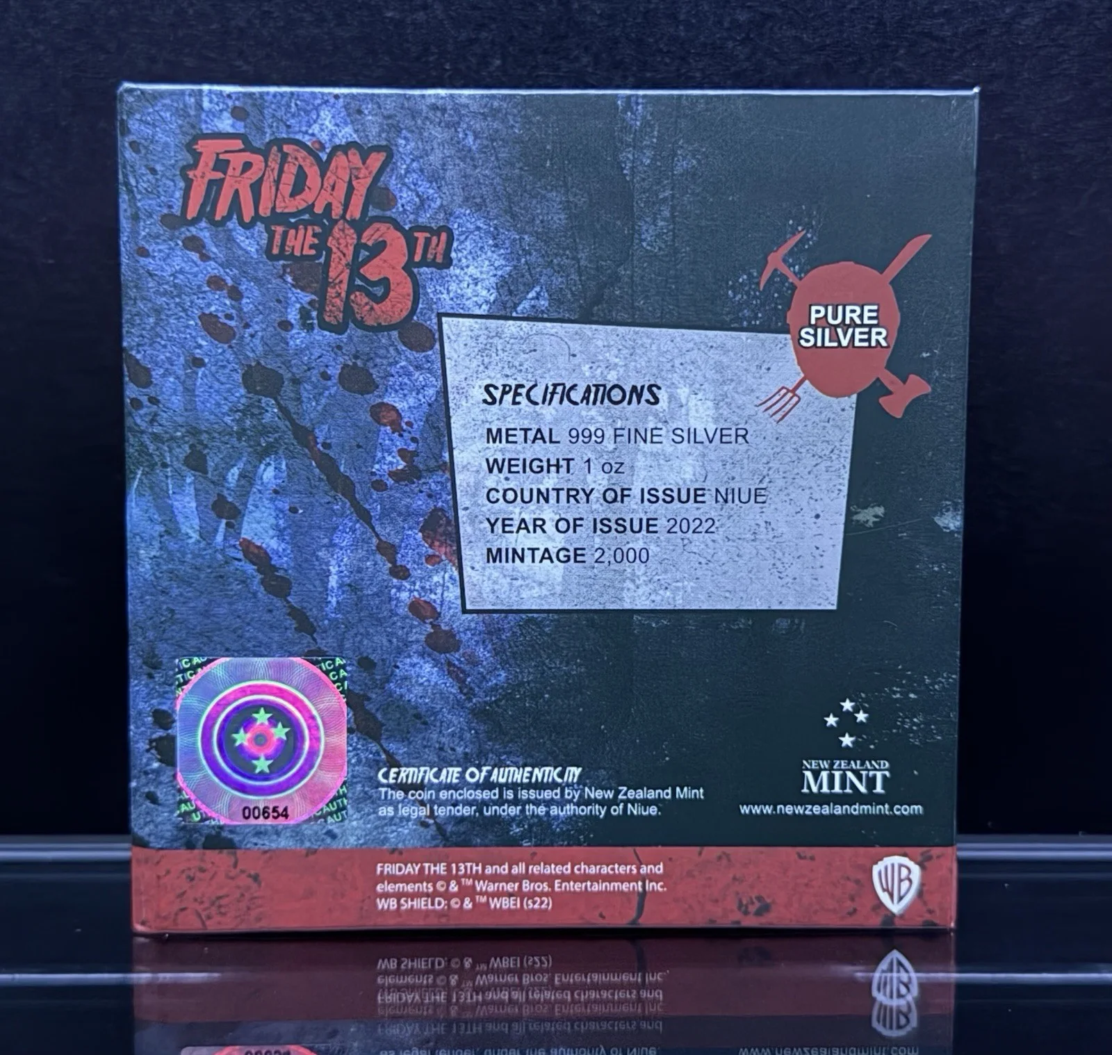 Autographed Friday the 13th 1oz Silver Collectable Coin by CJ Graham, image 5