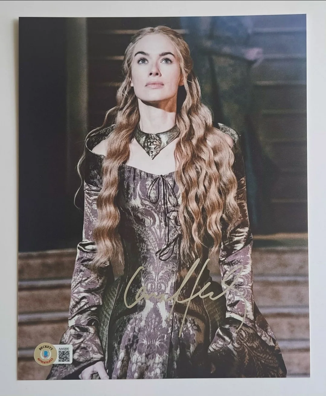 LENA HEADEY as Cercei Lannister Signed Game of Thrones 8x10 Photo Beckett BAS MT, изображение 2