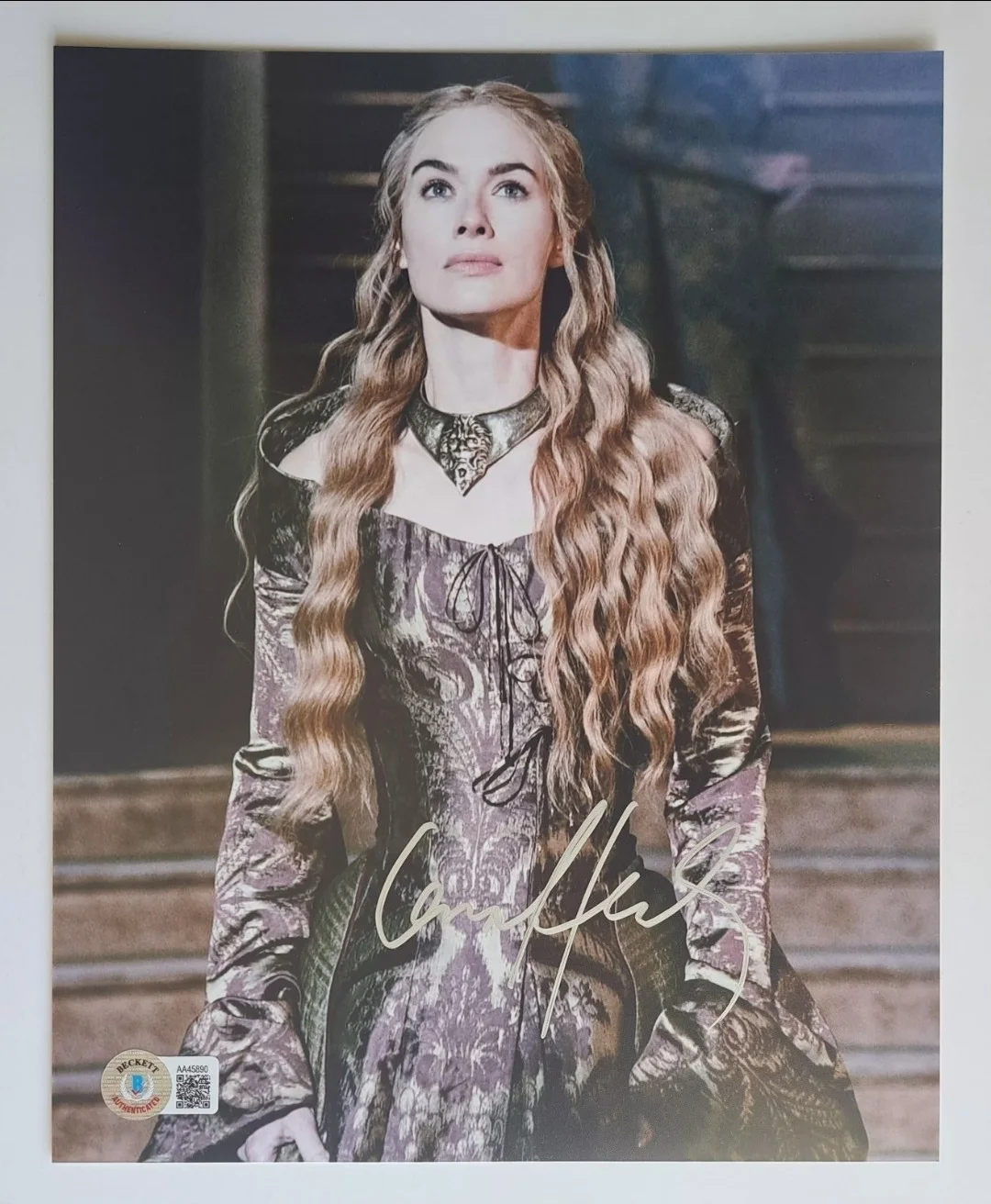 LENA HEADEY as Cercei Lannister Signed Game of Thrones 8x10 Photo Beckett BAS MT, изображение 3