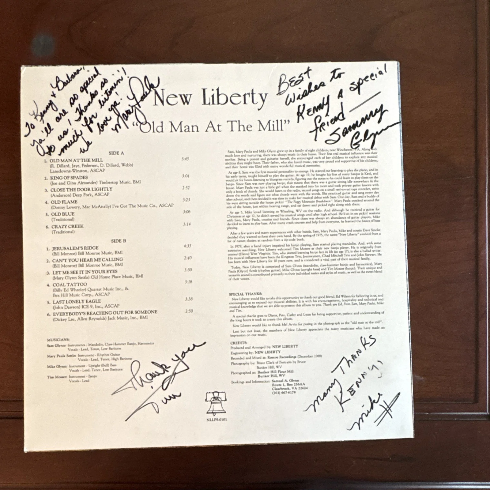 Signed- Liberty 'Old Man At The Mill' Autographed Original Vinyl Record, image 2