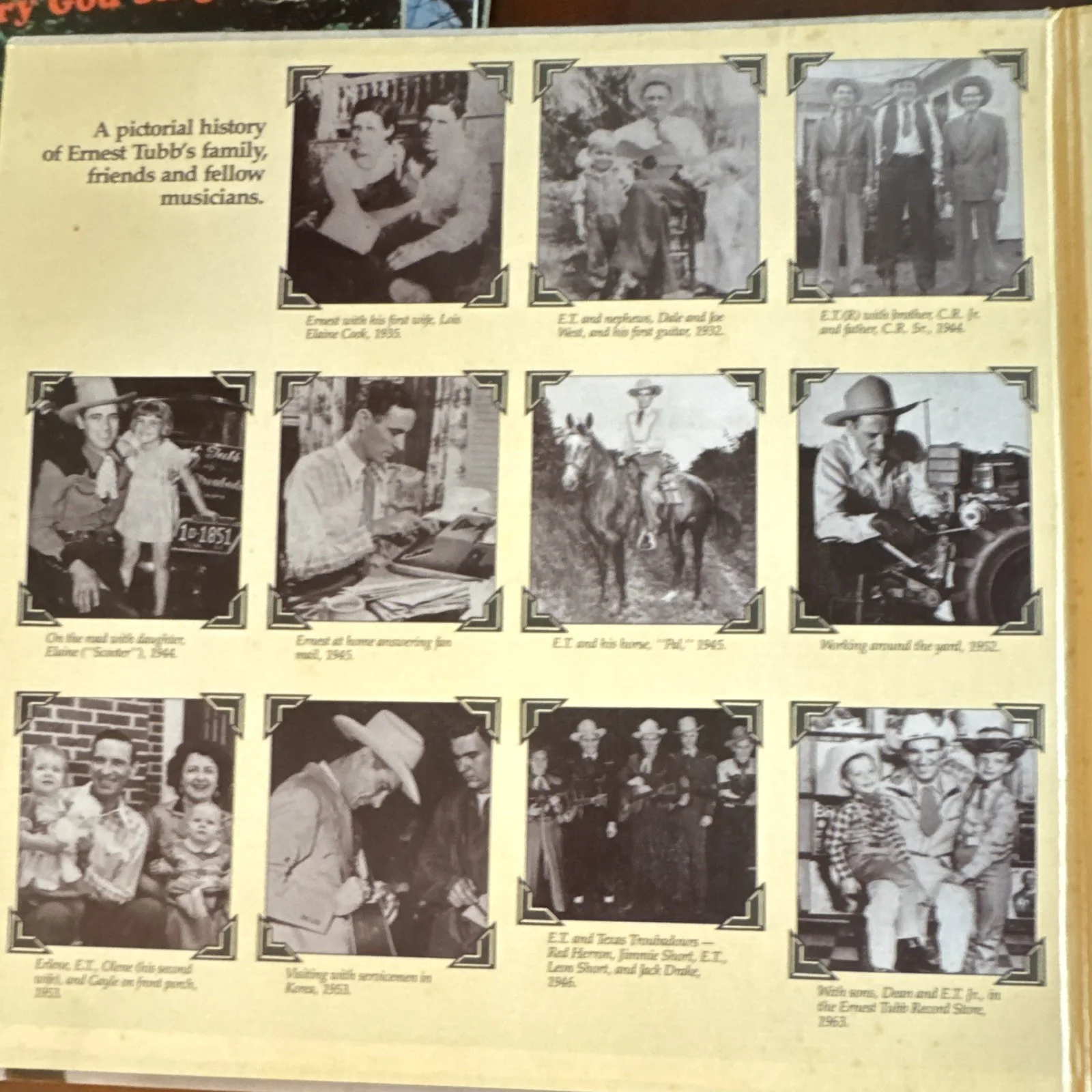 Signed- "The Ernest Tubb Collection" Autographed Record Album Cover, image 3
